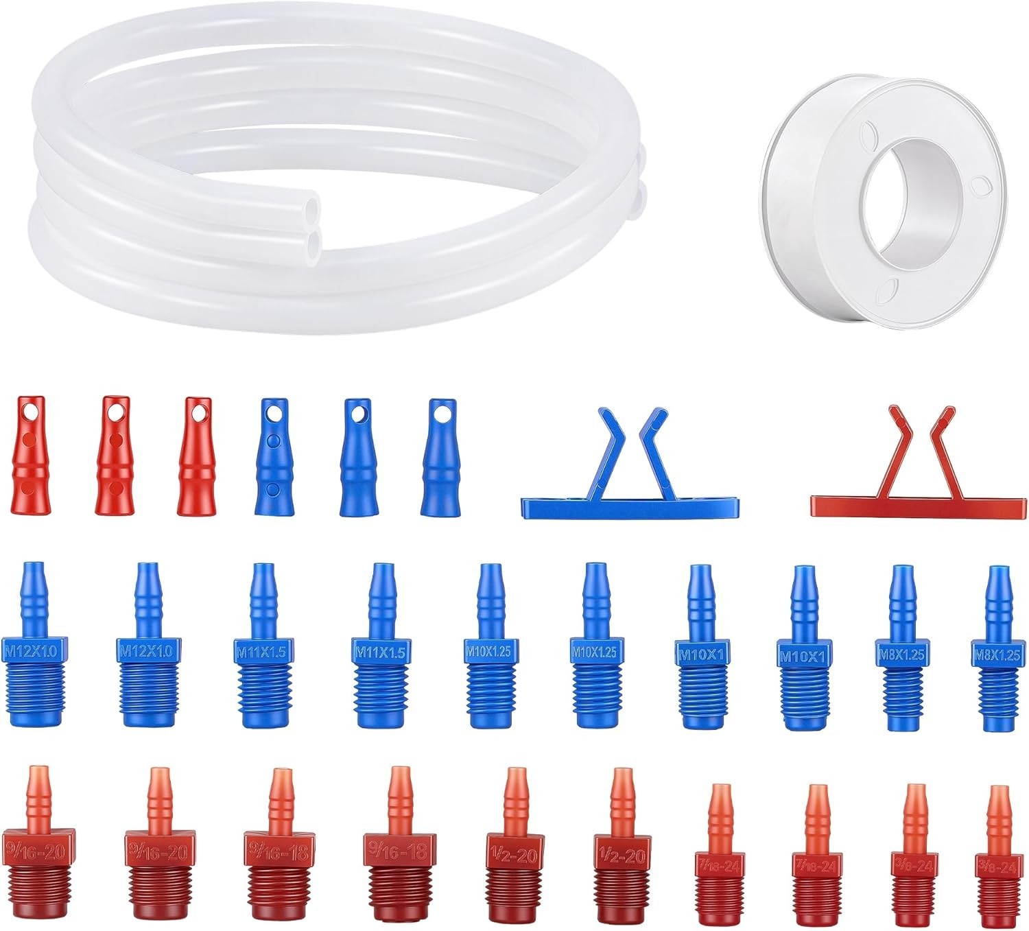 31 Pcs Master Cylinder Bleeder Kit Brake Bleeding Adapter Pro Tool Set