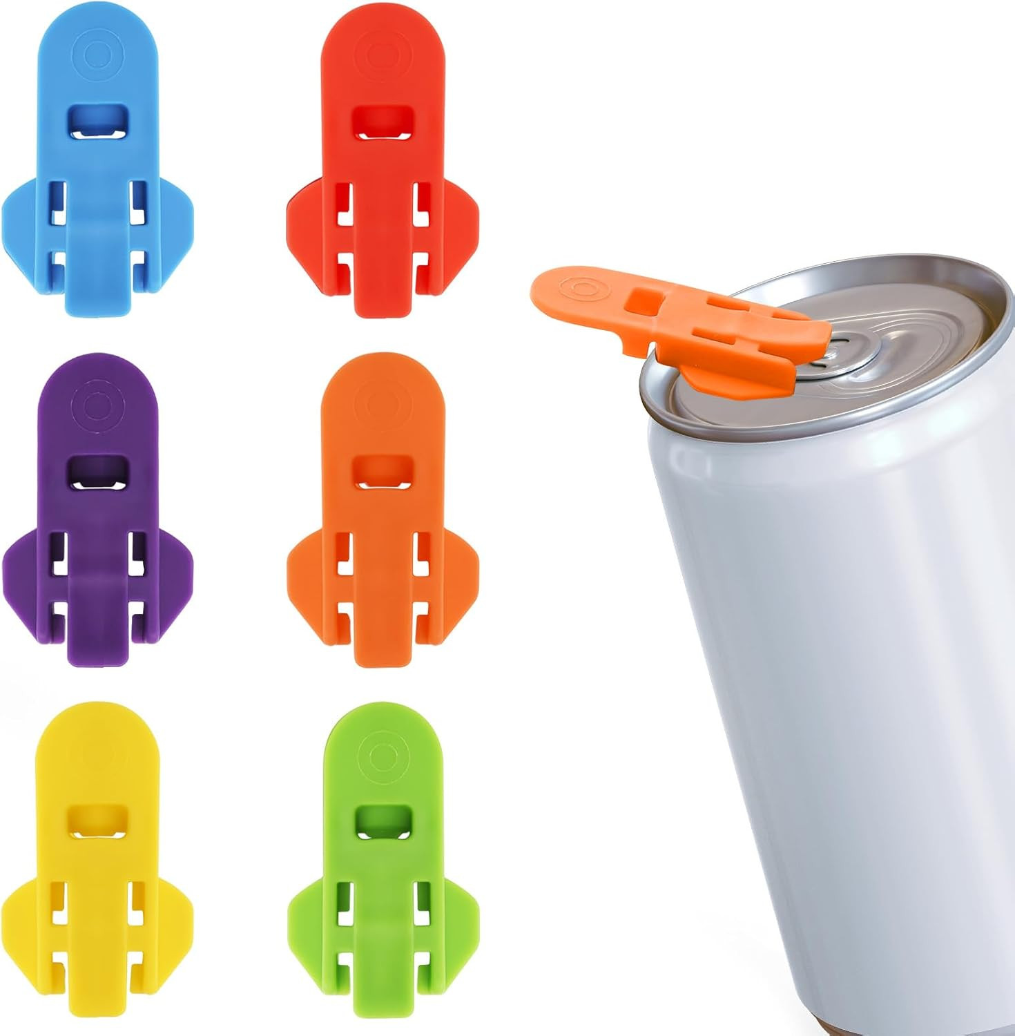 Manual Easy Can Opener, 6 Pack Colorful Soda Beer Large, 6 PCS