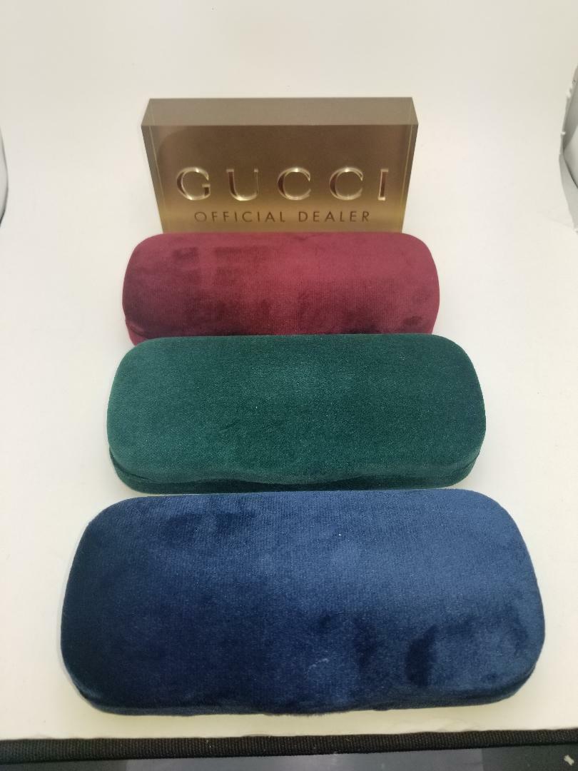 Gucci Case Hard Shell Velvet Eye Glasses and Sunglasses - NEW ORIGINAL -5 COLORS