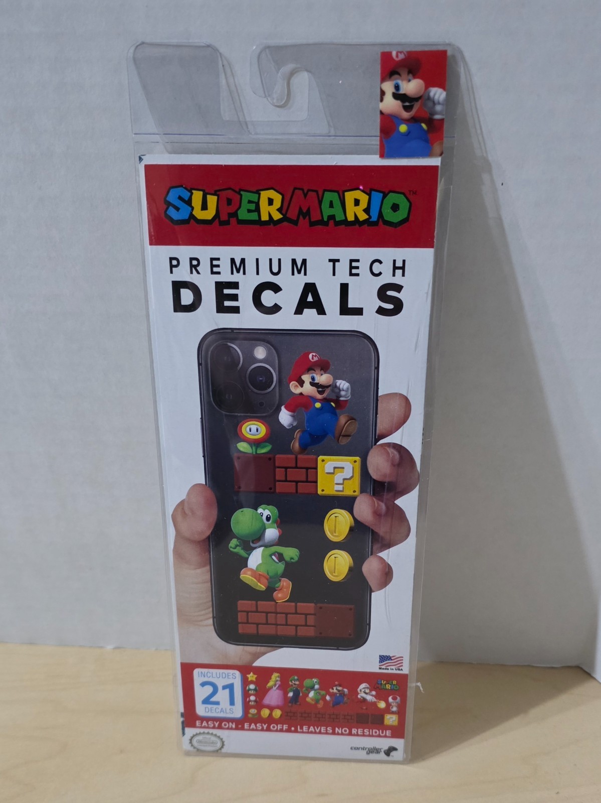 New Sealed Rare Official Super Mario Premium Tech Decals 21 Removable Reusable