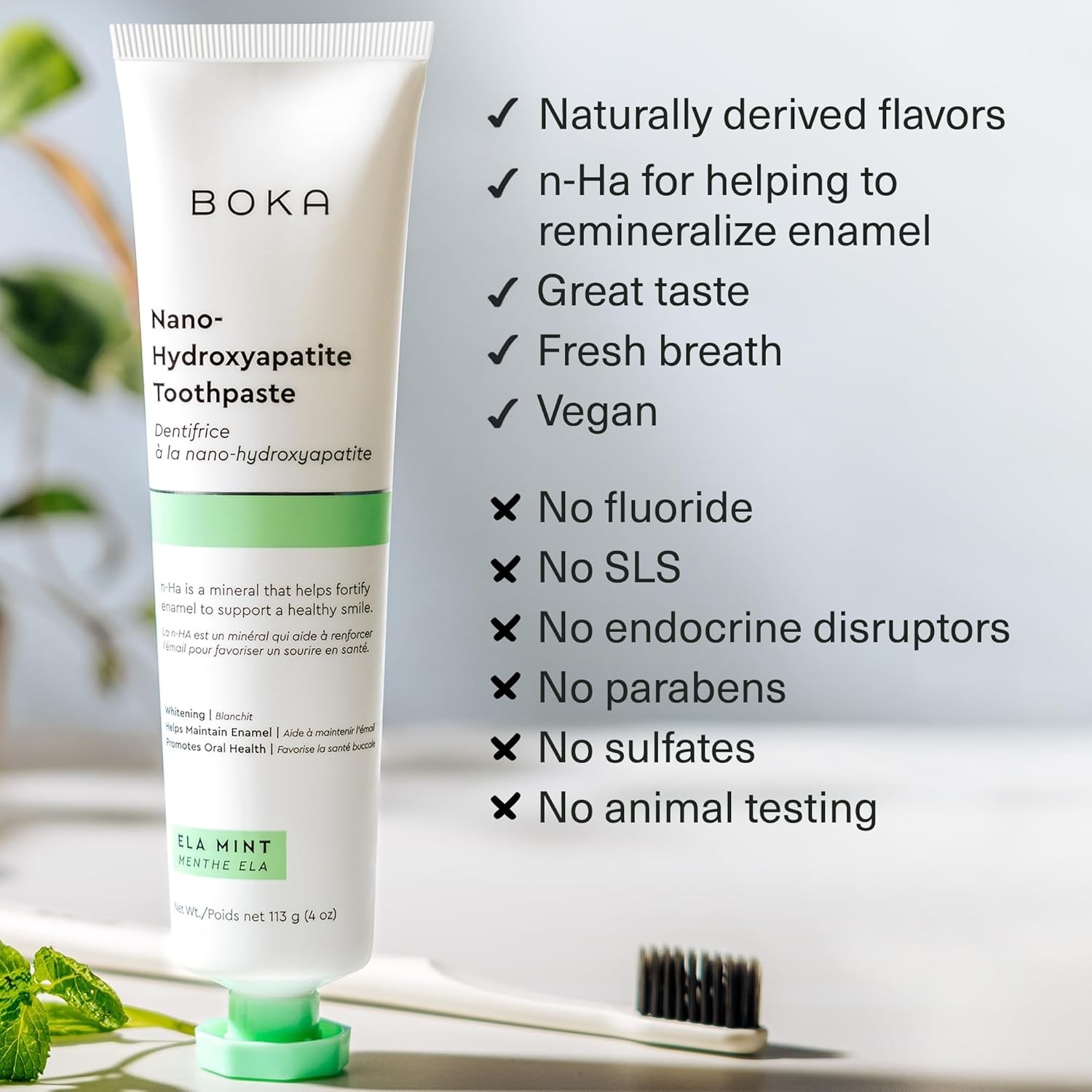 Boka Fluoride Free Toothpaste - Nano Hydroxyapatite, Remineralizing, Sensitive T