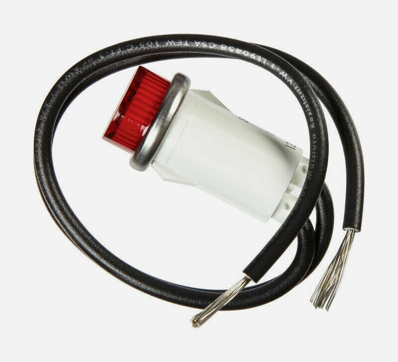 Jandorf Power Indicator Rotary Snap-In PILOT LIGHT Red Lens High Profile 61006