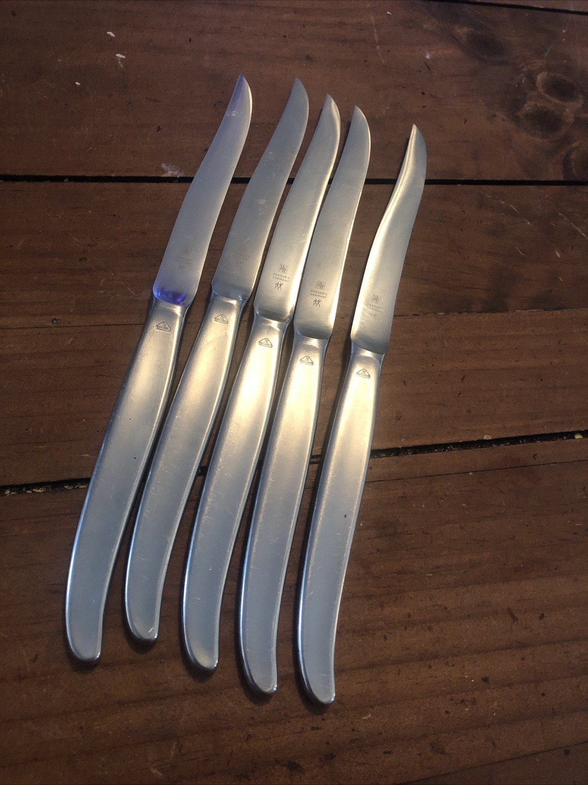 Lot Of 5 Rare WMF Fraser's Cromargan Germany LAUREL 9 1/2" Steak Knife Stainless