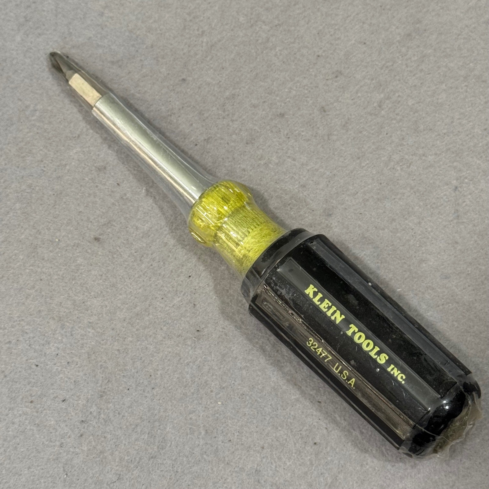 Klein Tools 10-in-1 Screwdriver Unisex OS Black Yellow Multi-Bit Tool 32477 USA