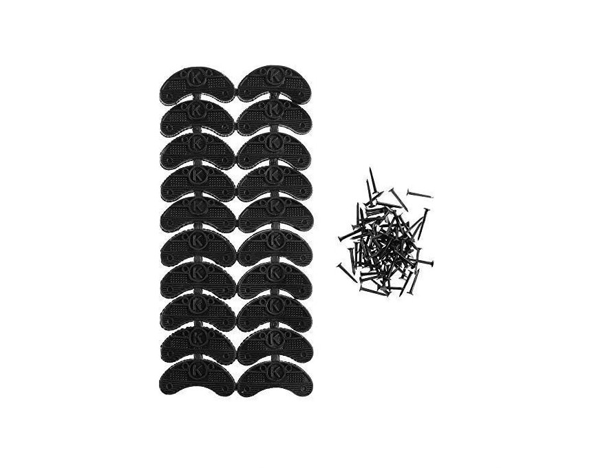 Generic BCP Black Aps Tips Sole Hlacement with Nails, 11 Piece Set, 10 Count