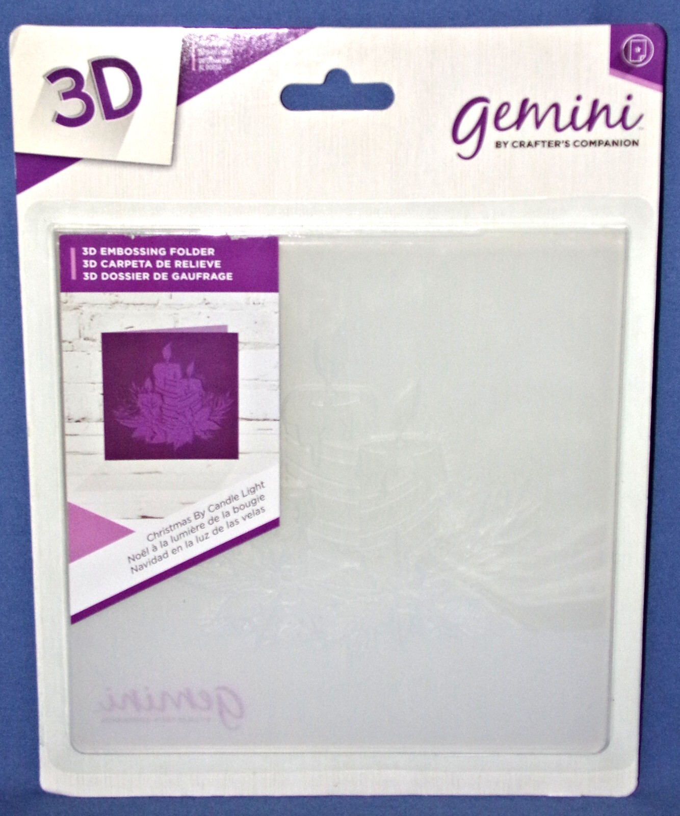 Gemini Christmas by Candle Light 3 D Embossing Folder Christmas Holiday Theme