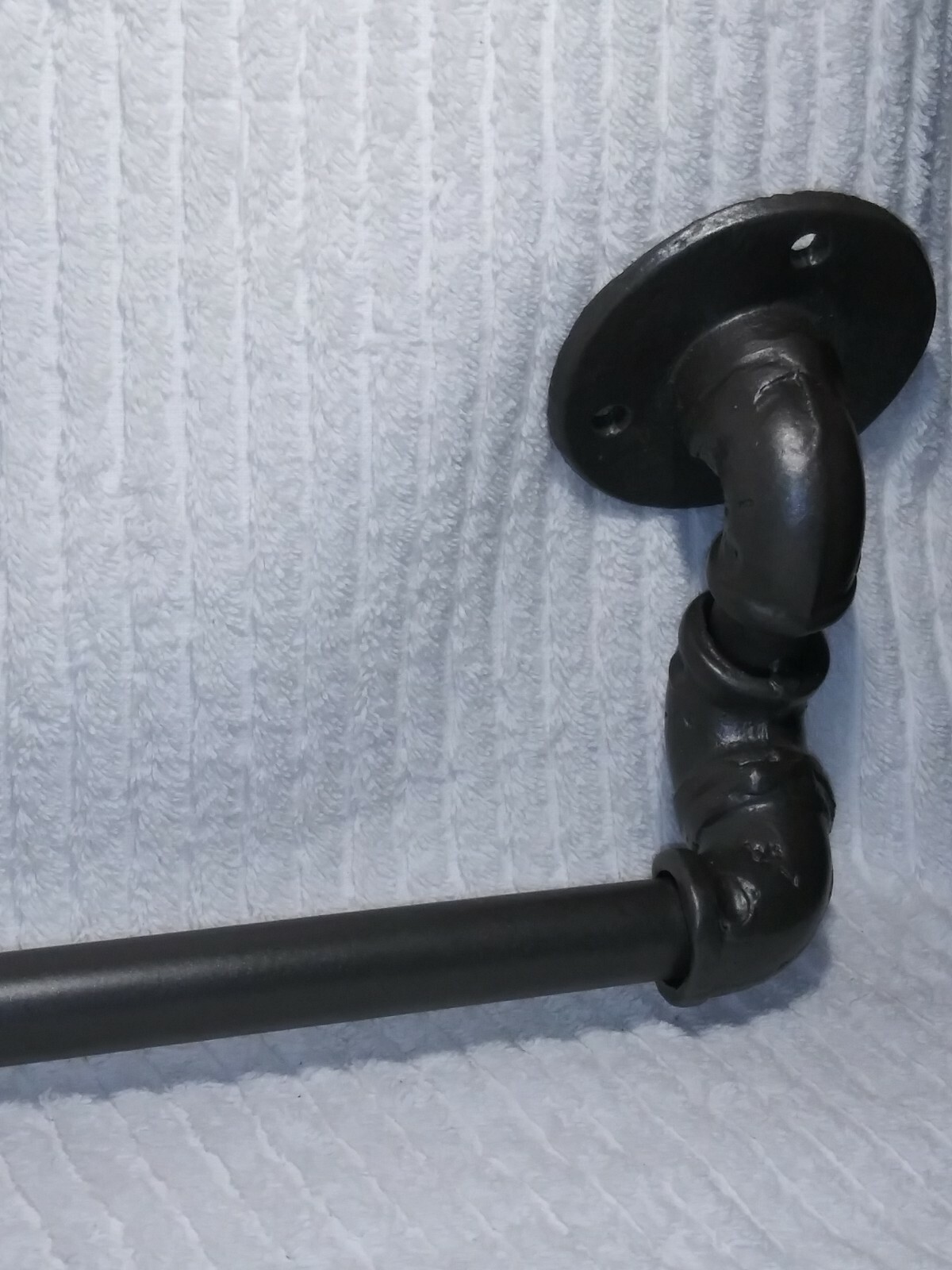 Pipe Towel Holder Bar Valve Hand Wall Rustic Industrial 21" Kitchen Bathroom