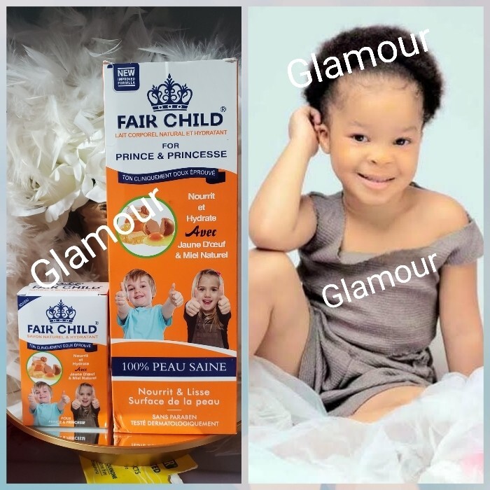 Fair child natural skin tone with egg yolk+ honey body lotion & 1 soap Kid+teens