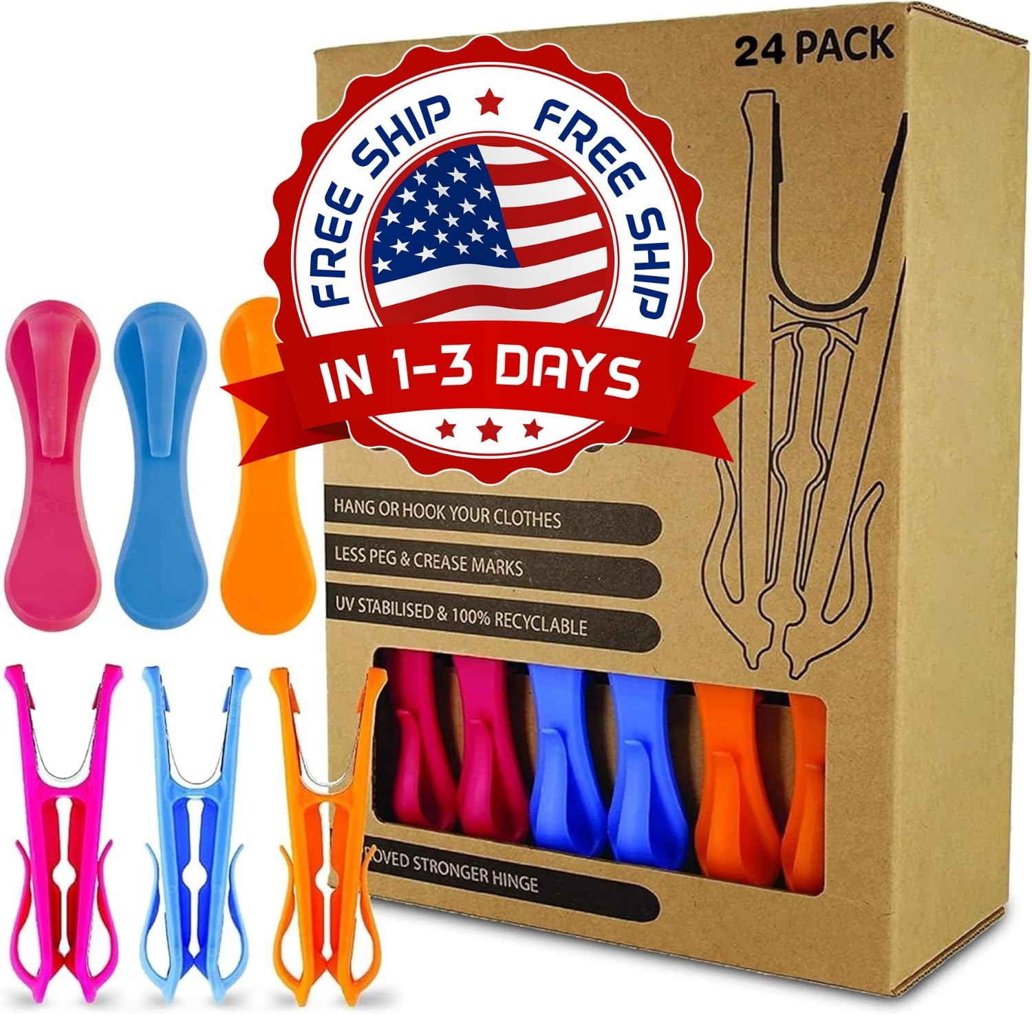 Pinzas Para Ropa, Pinzas De Plástico De Colores, Resistentes Ropa De Exterior US