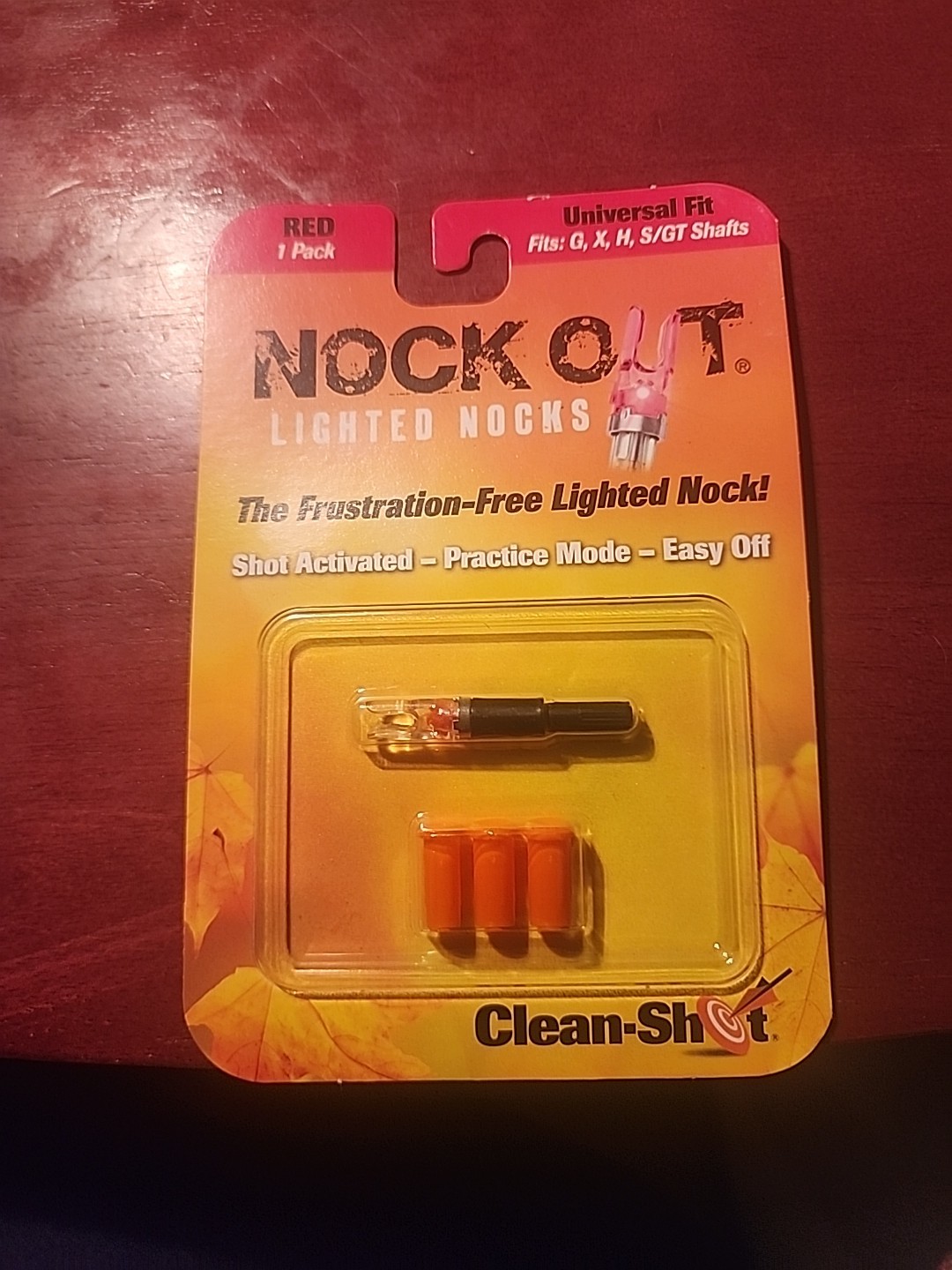 Clean Shot Nock Out Lighted Nocks Red Universal Fits G. X. H. S/GT Shafts NEW