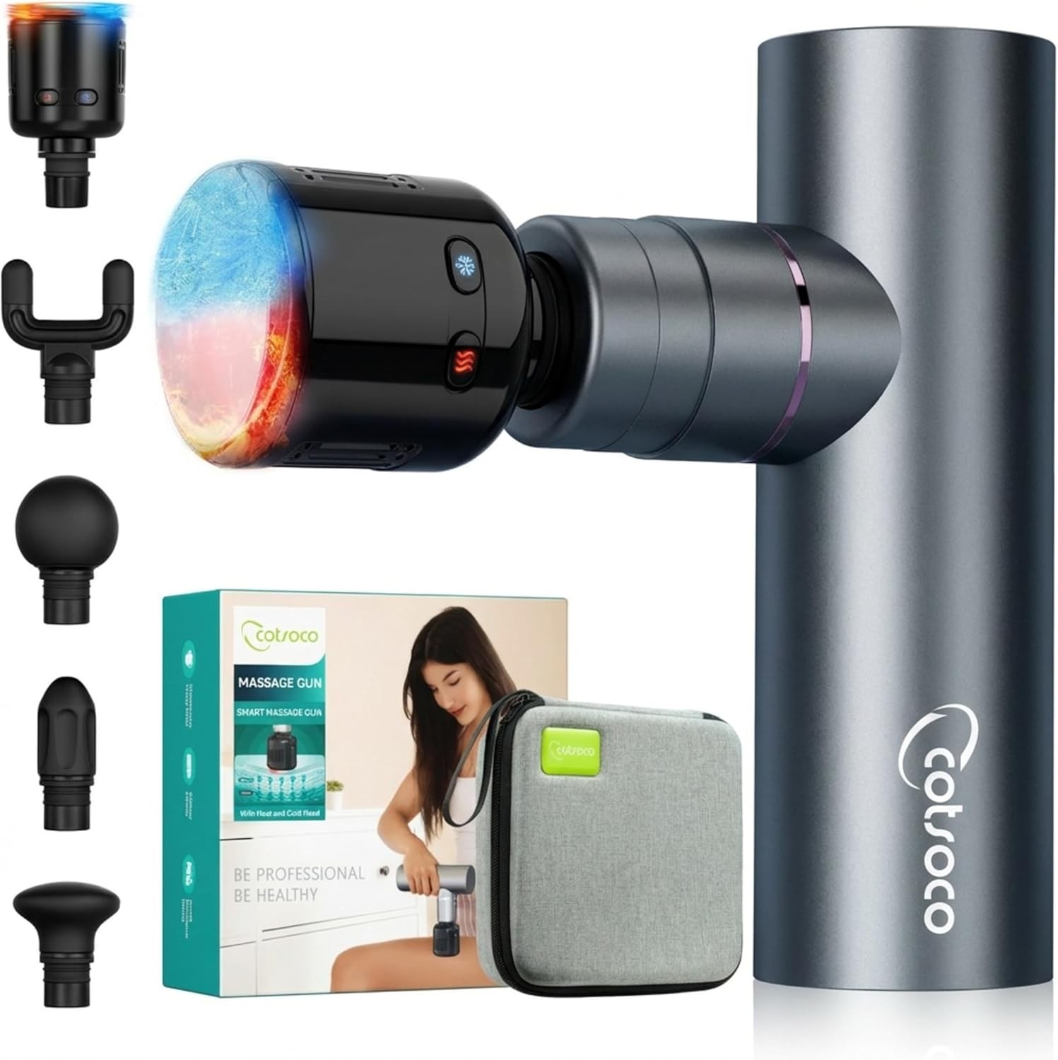 Mini Deep Tissue Massa Gun with Heat and Cold Therapy,