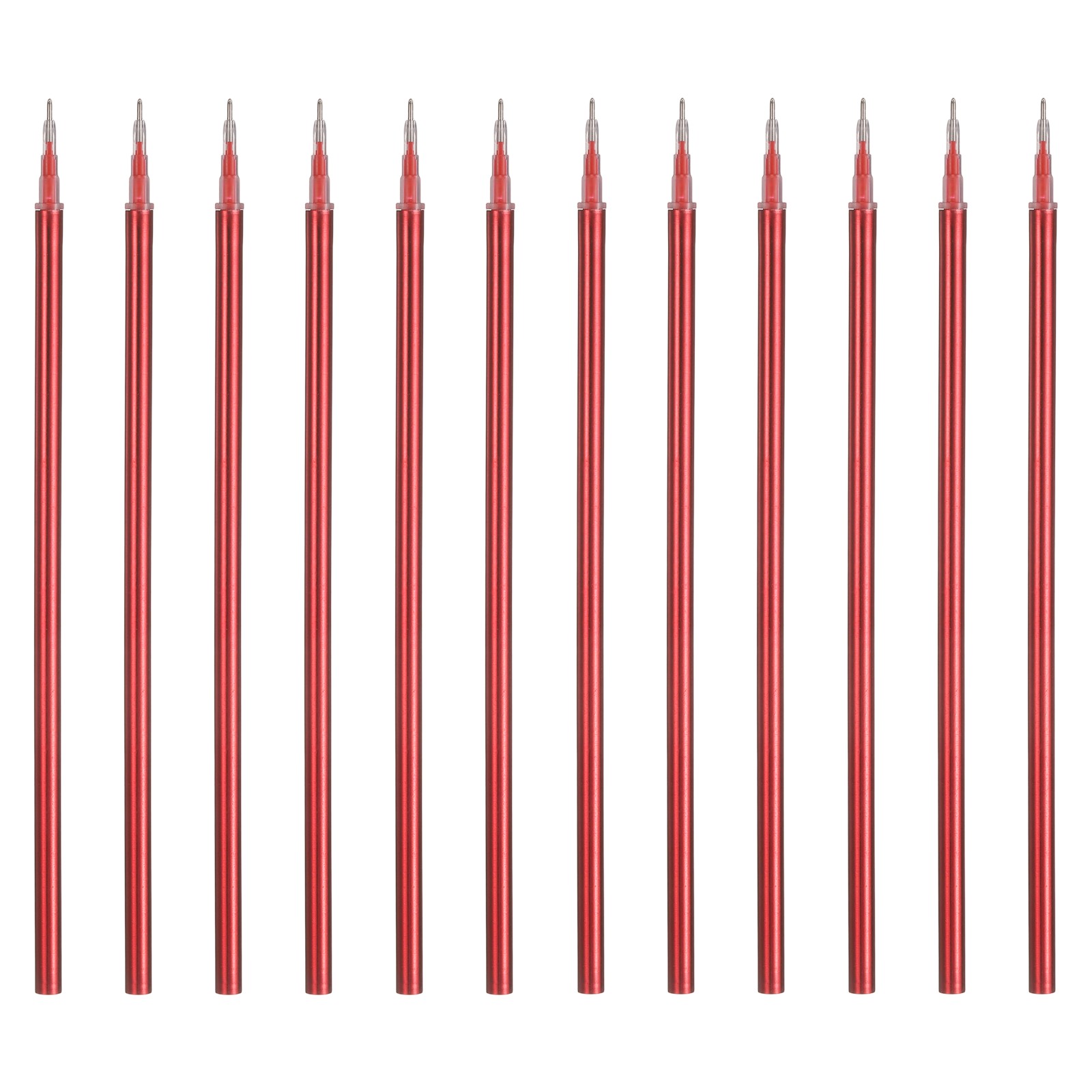 12Pack 0.5mm Gel Pen Refills for Coloring, Medium Point Pens Refills, Red