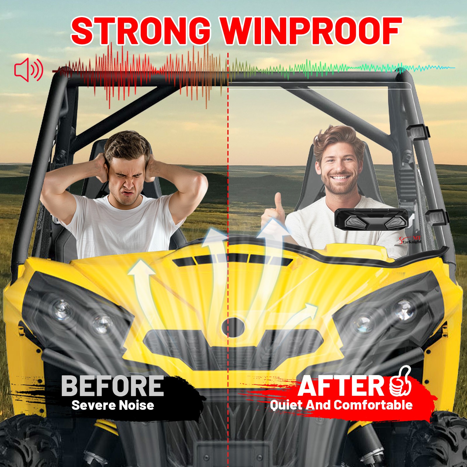 Front Windshield Vented Window For Can Am Commander Max 800/1000 2014-2020