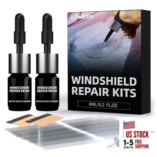 Windshield Crack Repair Kit for Windshield Chips Cracks Quick Car Glass Chip
