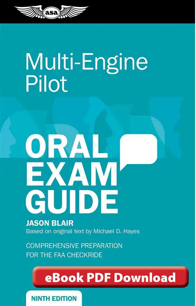 ASA 2026, Oral Exam Guide, Multi-Engine, eBook, p/n OEG-ME9-PD