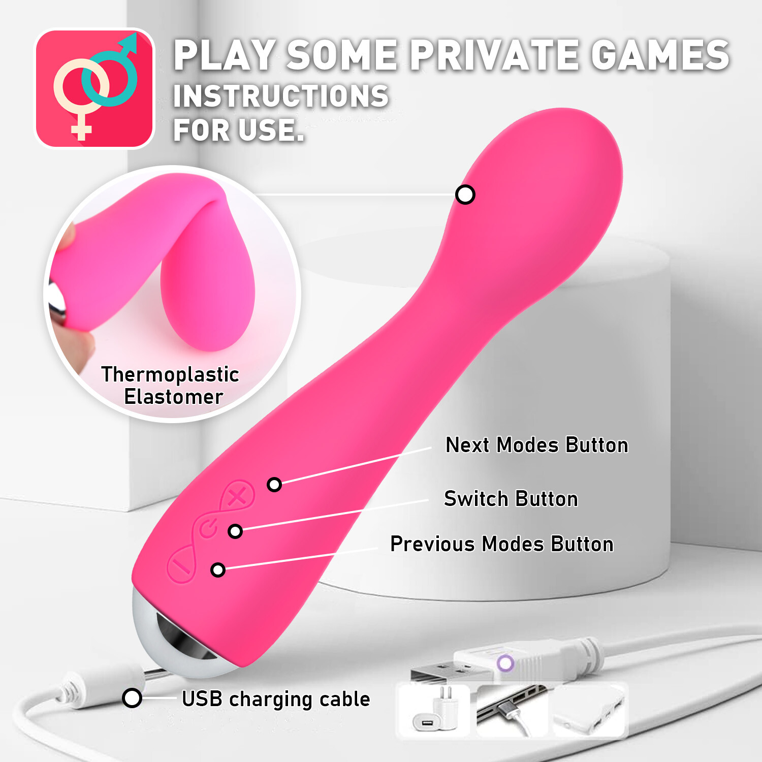 Orgasm Vibrator Clit Stimulation G-spot Dildo Sex Toys For lesbians Rechargeable