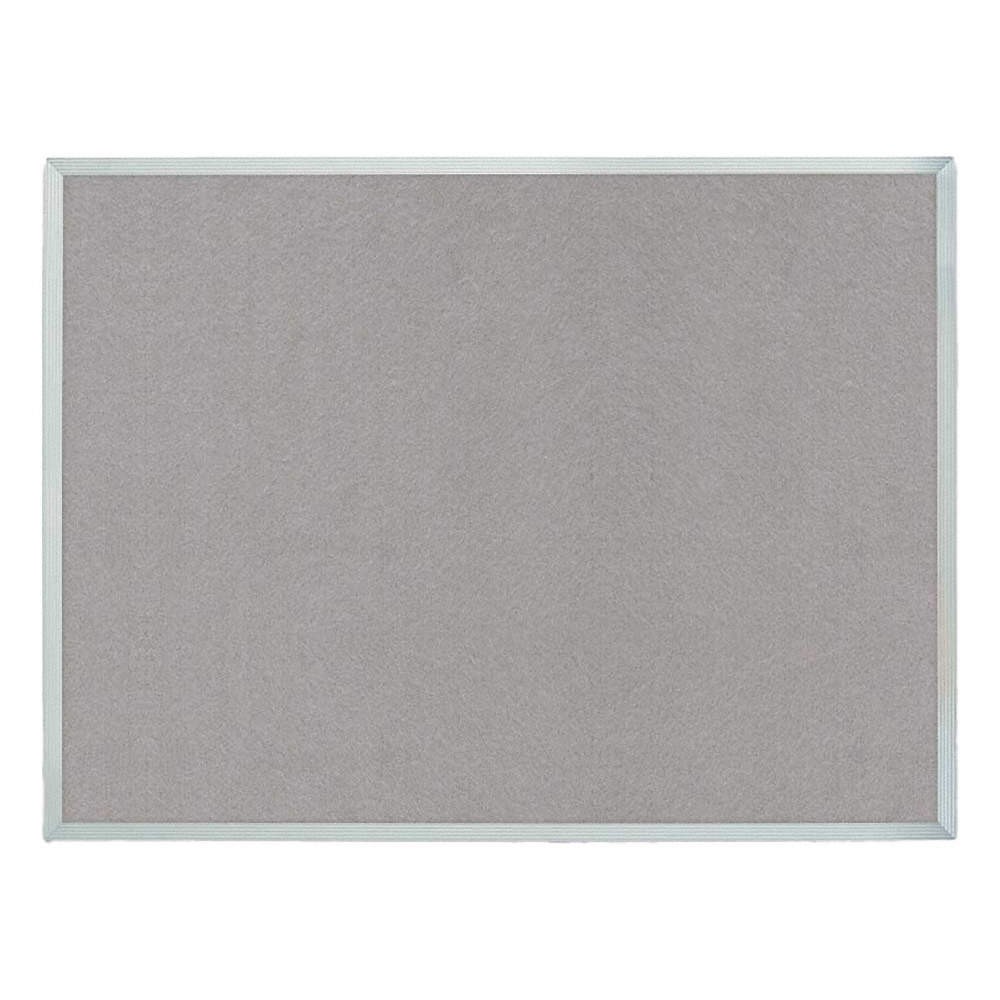 UNITED VISUAL PRODUCTS UV640AEZ-GREY-SATIN Bulletin Board, Fabric, 18H x 24W In