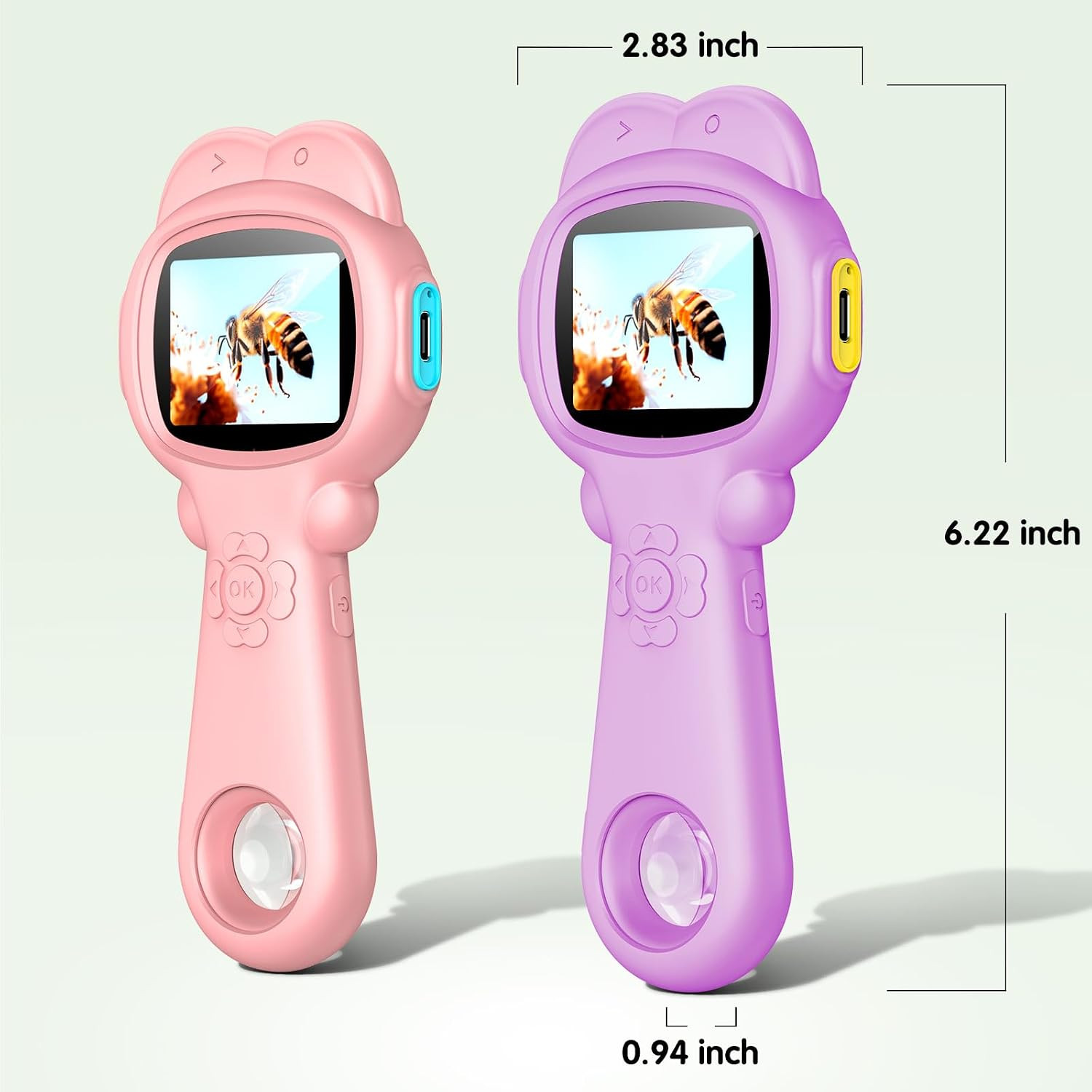 Microscope for Kids, Mini Portable Handheld Microscope with 500X Magnification,