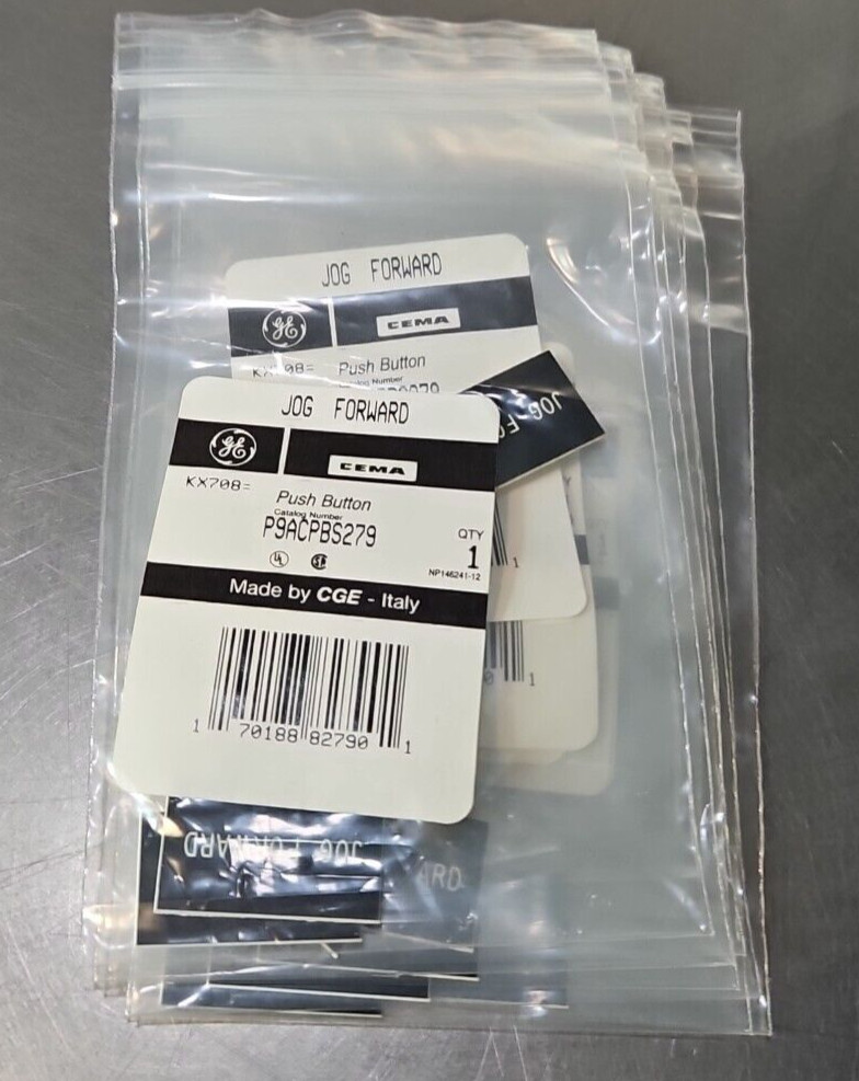 GE P9ACPBS279 push button sticker lot of 8                               Loc4C20