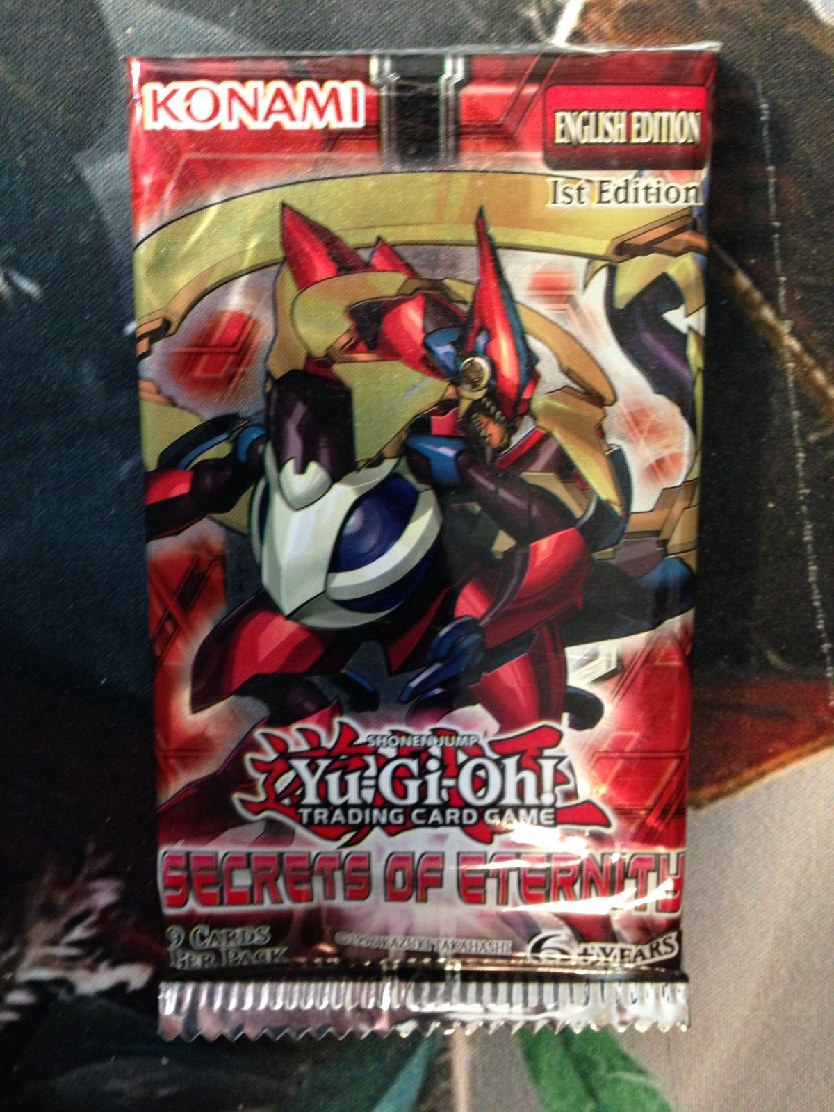 Yugioh "Secrets of Eternity" 9-Card 1st Edition Sealed Booster Pack X1