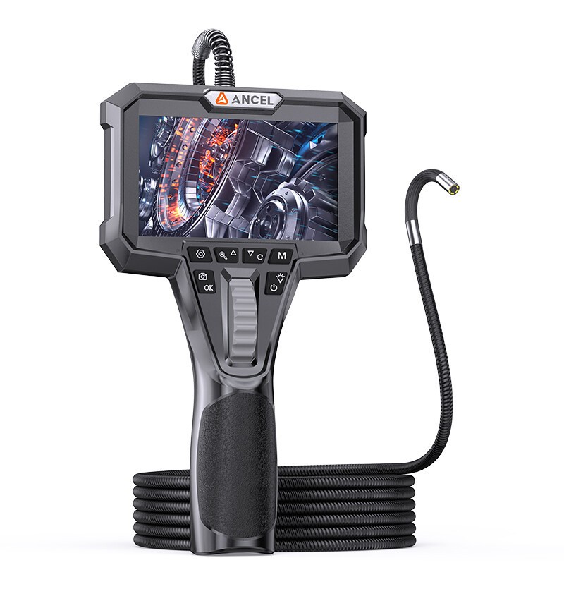 Articulating Borescope Industrial Endoscope Inspection 1080p Snake Camera 4.3"