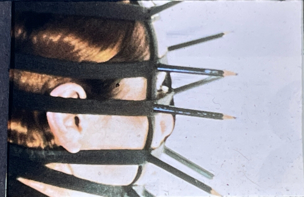Rebecca Horn “Pencil Mask” Modern Sculpture 35mm Art Slide