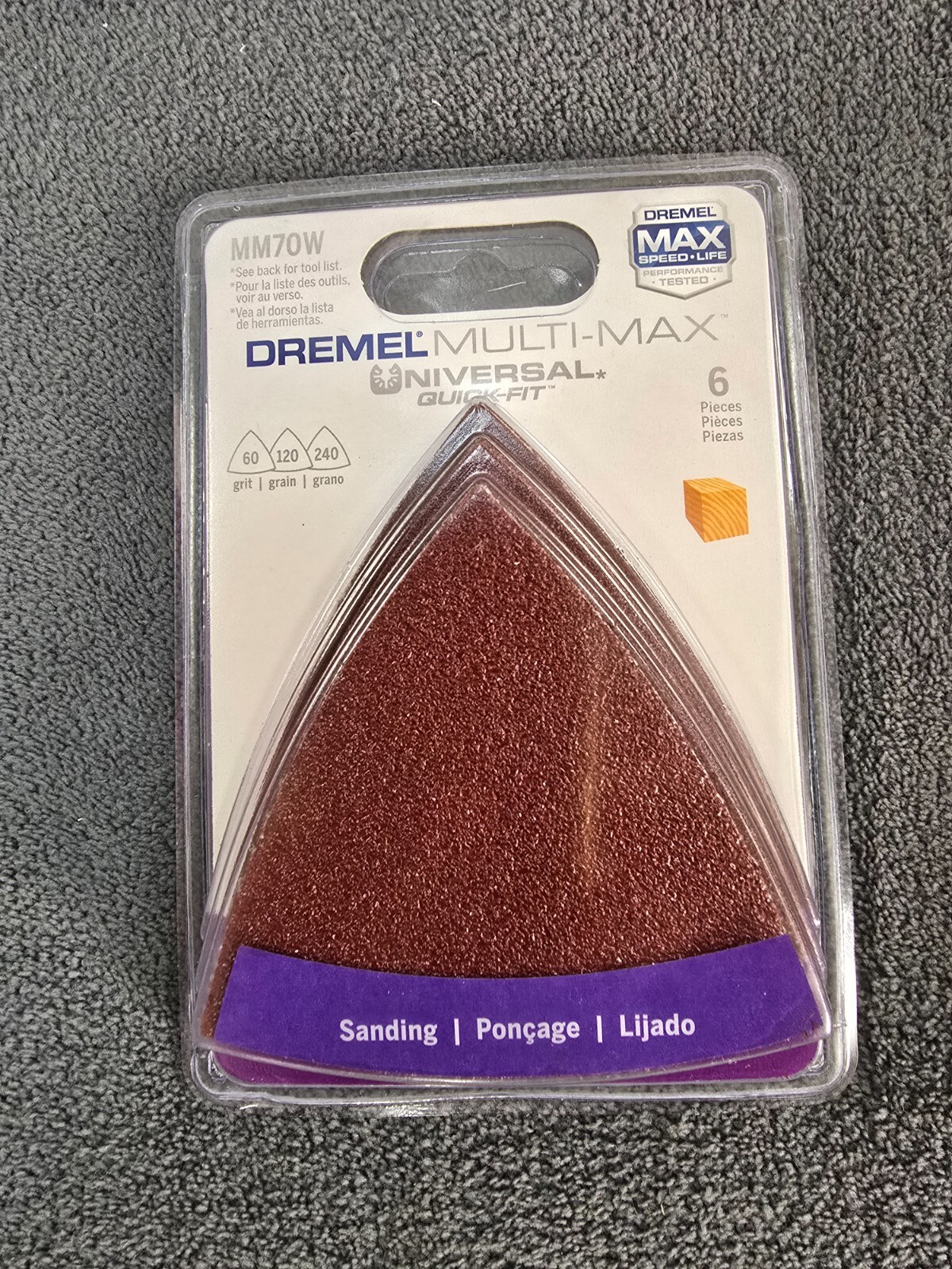 (2) Dremel Universal 3.2 in. Oscillating Multi-Tool Sandpaper 6-Pcs. 3 Grits