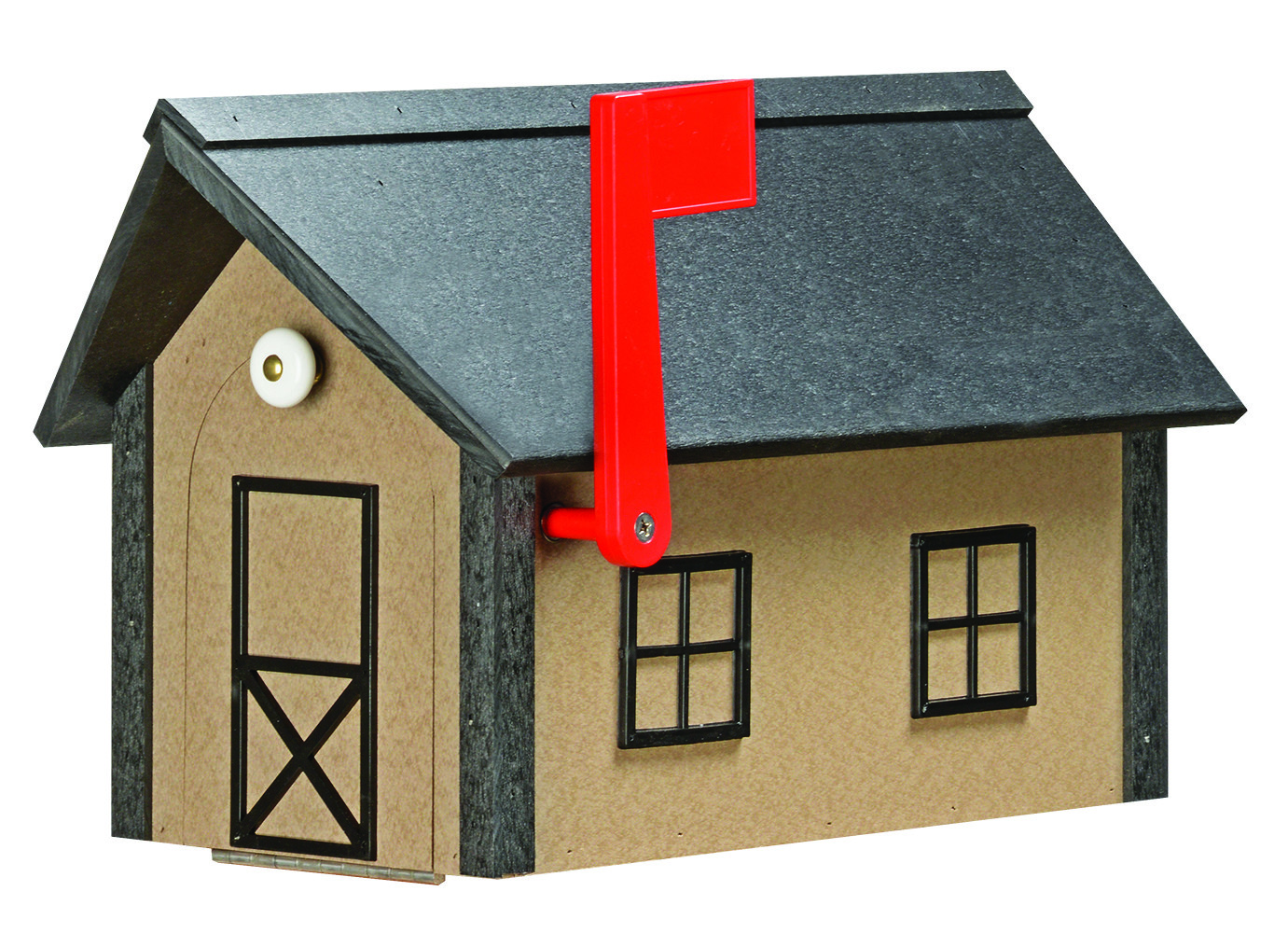 Amish-Made Standard Poly Mailboxes with Poly Roofs