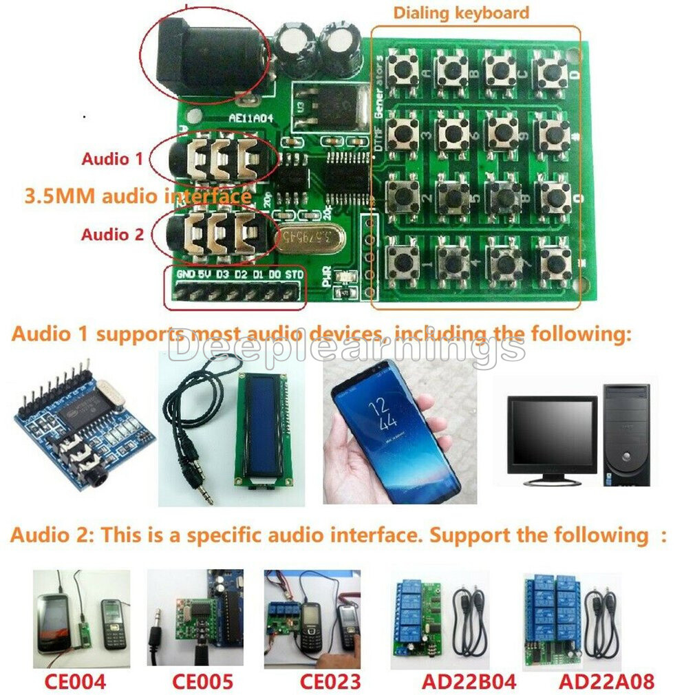 Keypad DTMF Generator Module Audio Encoder Transmitter Board for Arduino NEW