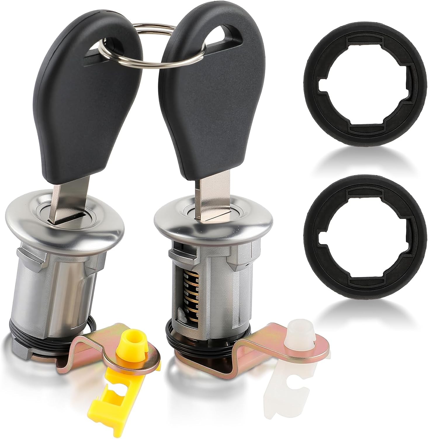 AUTOKAY 2Pcs Left & Right Door Lock Set W/Key Fit for Nissan Pickup Hardbody D21