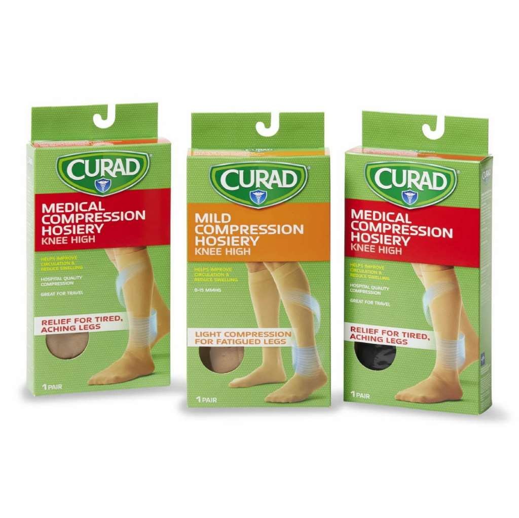 Curad Knee-High 8-15mmHg (Size: C) Beige Regular Length