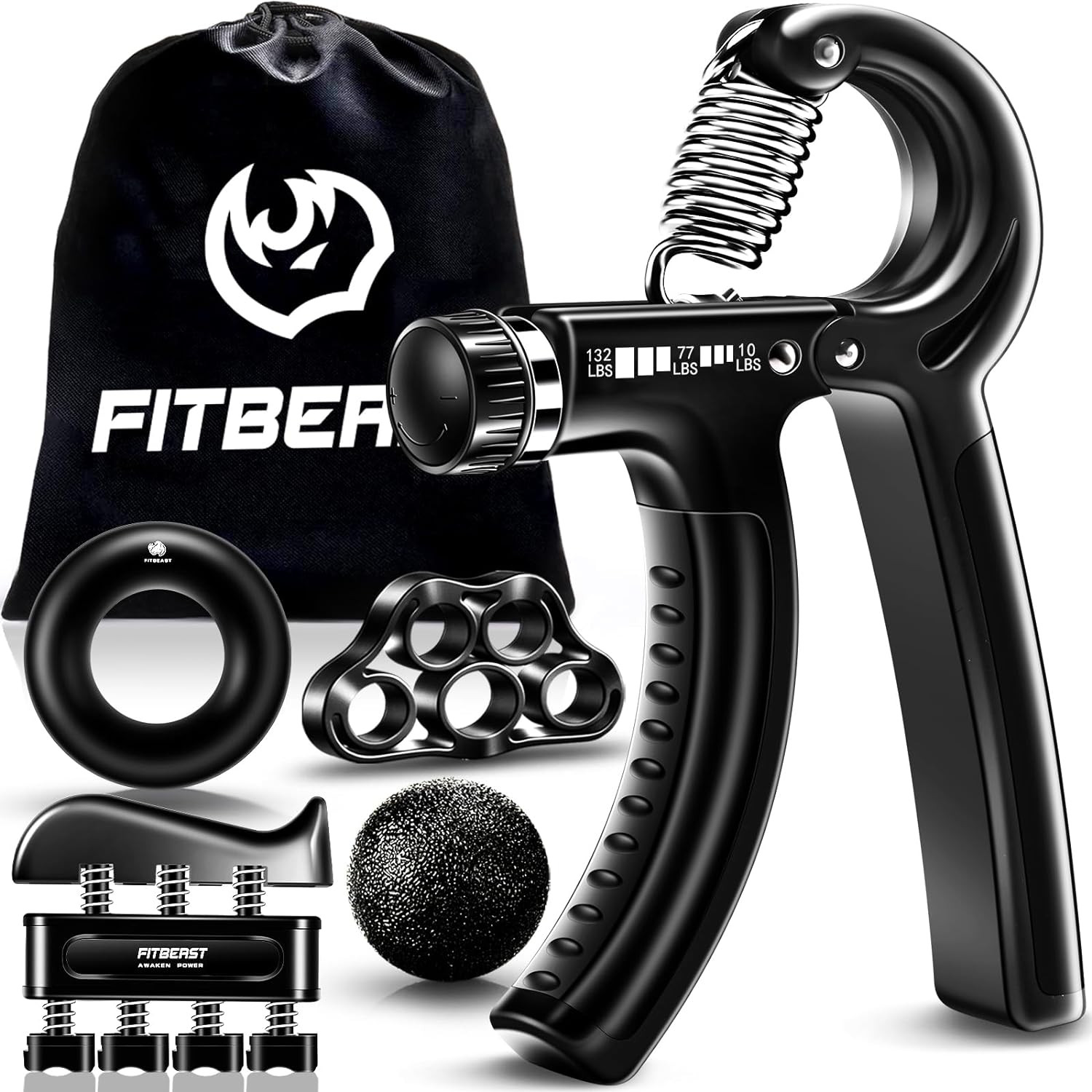 Fitbeast Grip Strengthener Forearm Strengthener Hand Grips Strengthener Kit - 5