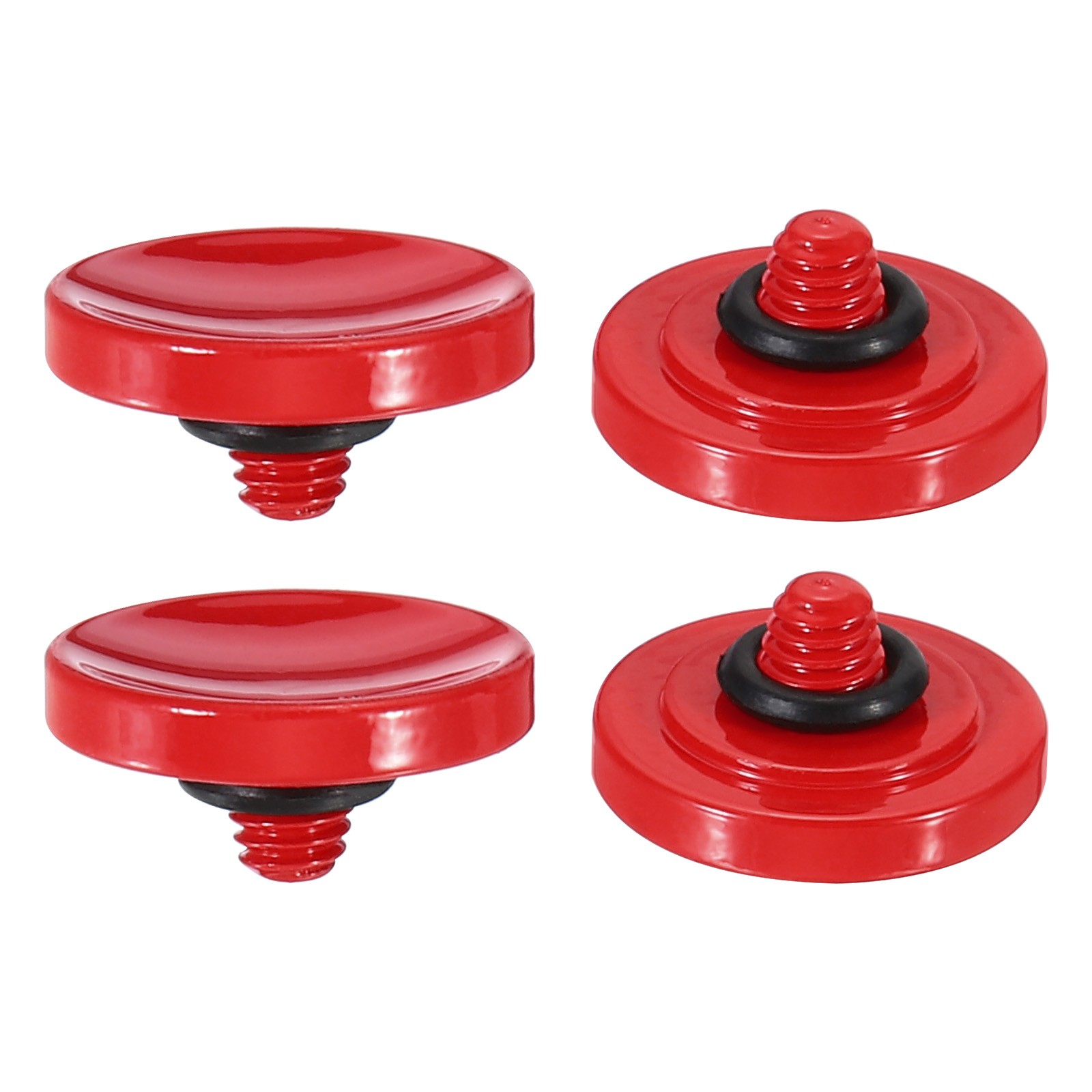 4PCS Soft Shutter Release Button Copper Camera Shutter Button Concave Red