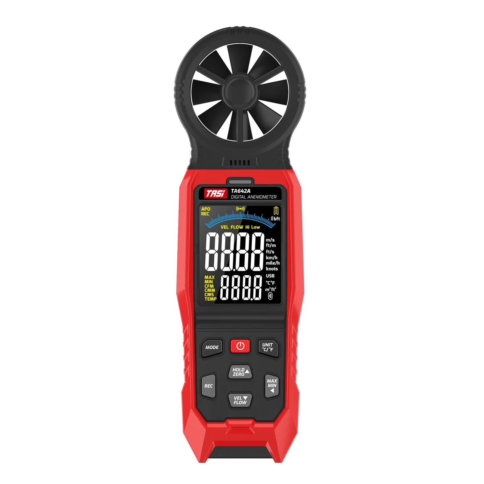 Digital Anemometer Handheld Wind Speed Meter Measuring Air Flow Speed Wind Temp
