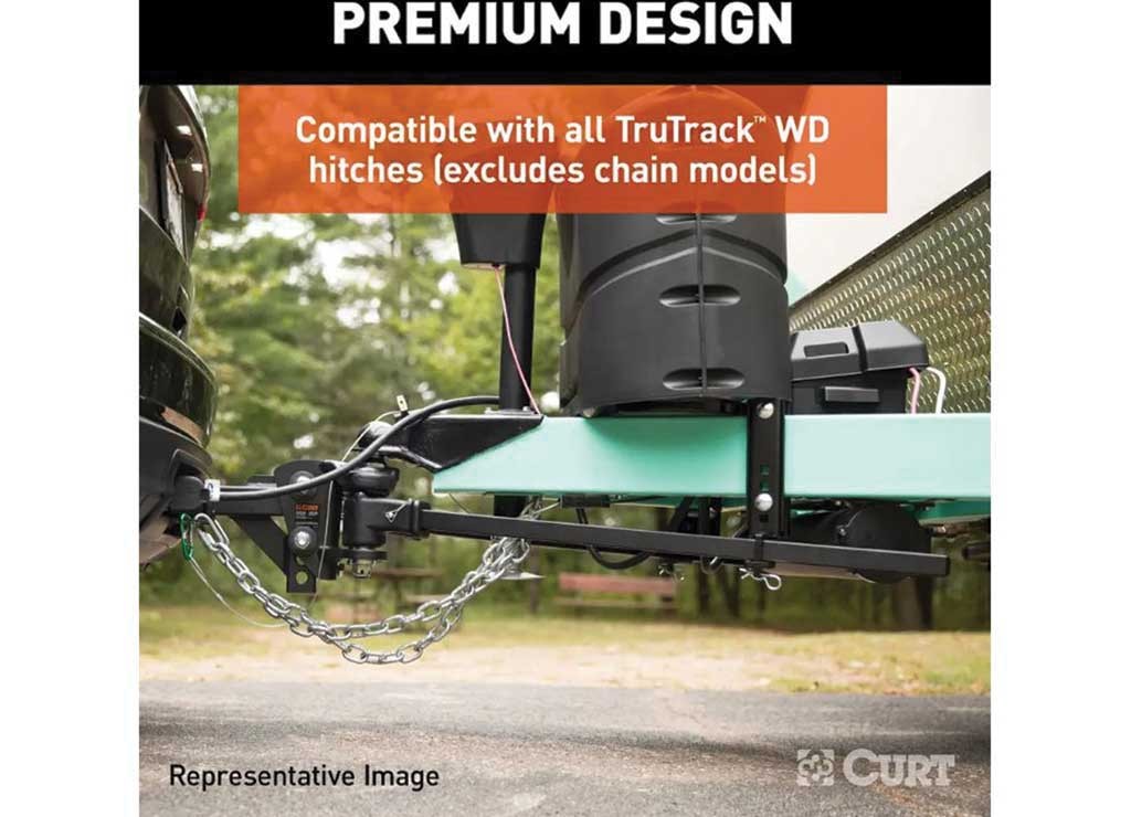Curt 17517 6" Black Heavy Duty Adjustable Support Brackets-2Pk