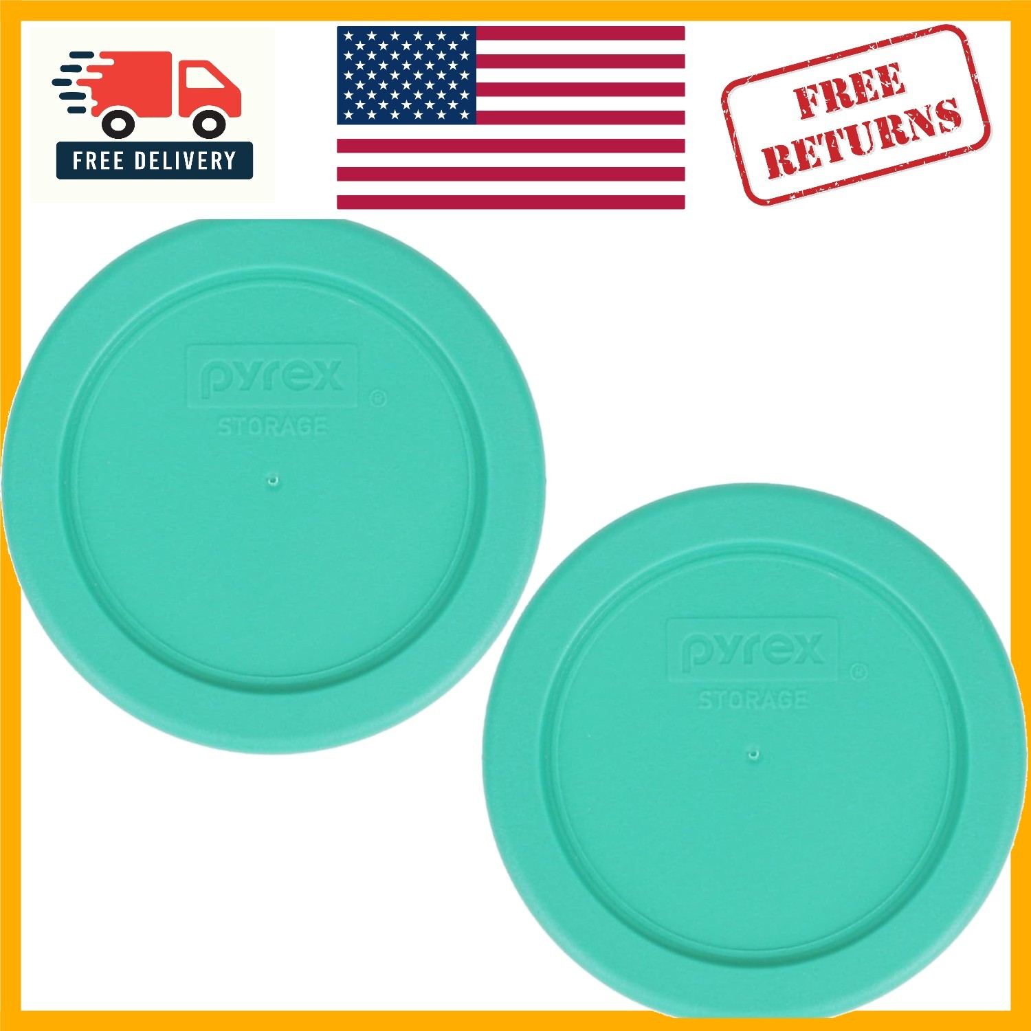 Durable BPA-Free 1-Cup Green Food Storage Lids - 2-Pack for 7202 Bowls