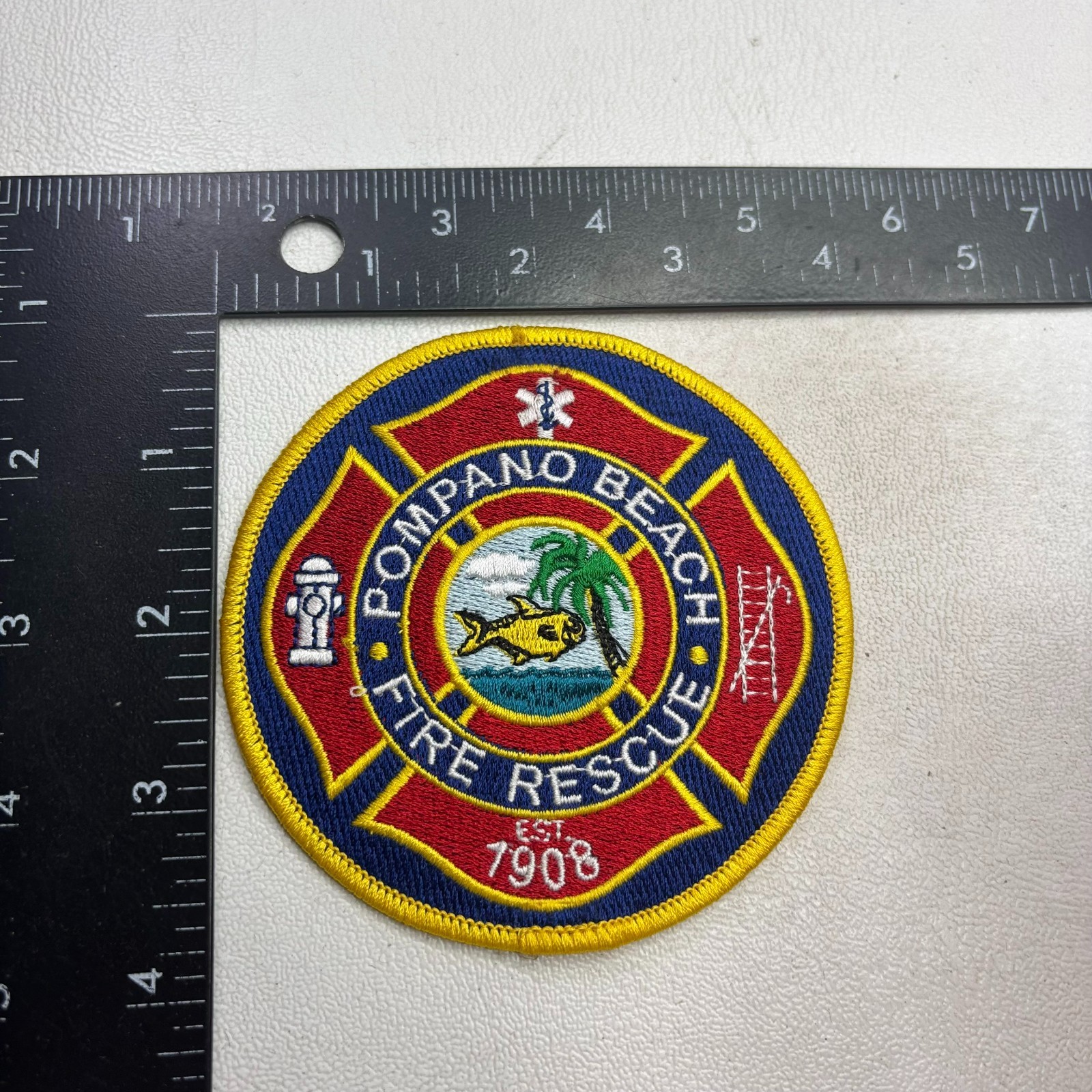 POMPANO BEACH FIRE & RESCUE Patch (Firefighter) 50XB