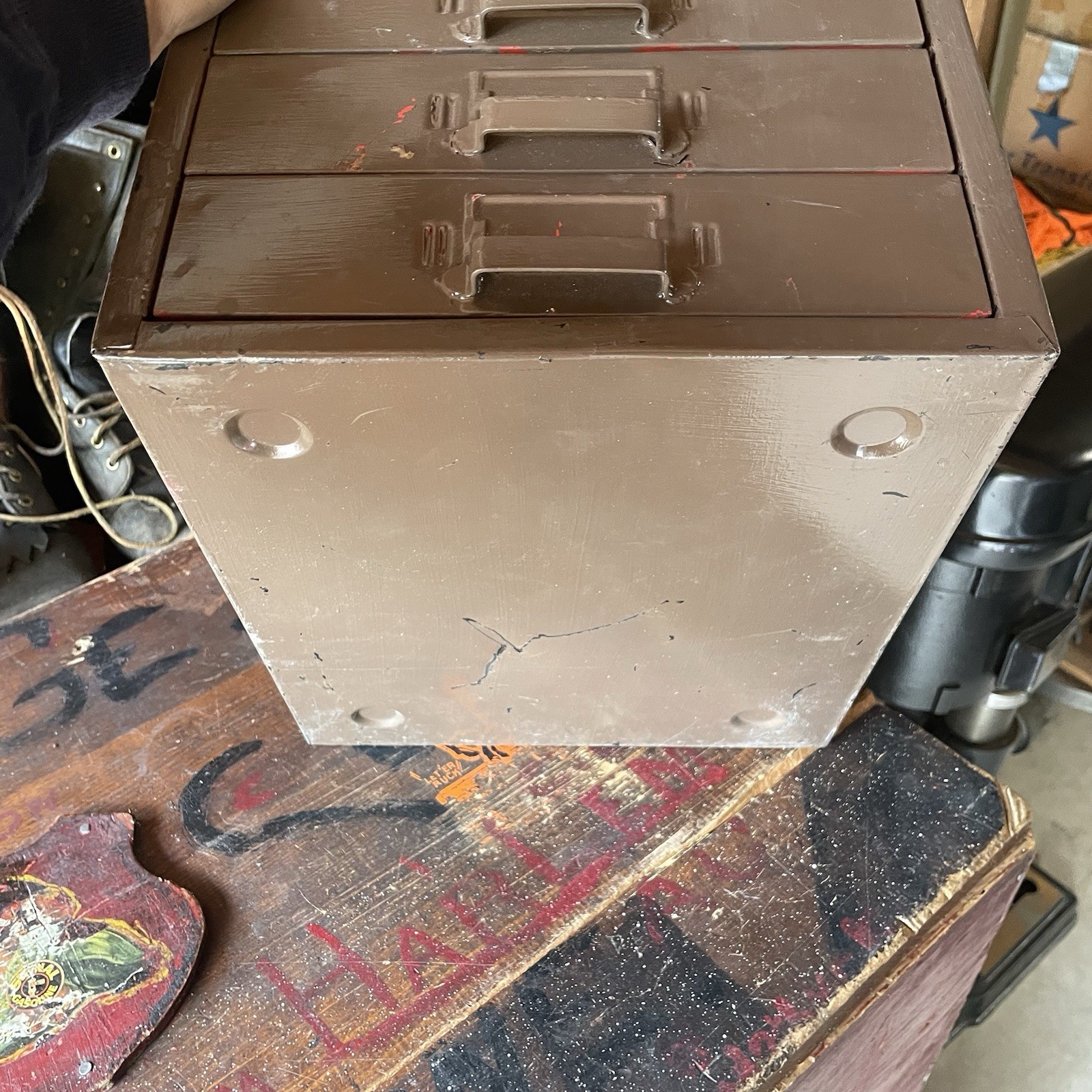 Vintage 4 Drawer Utility Cabinet Storage Industrial