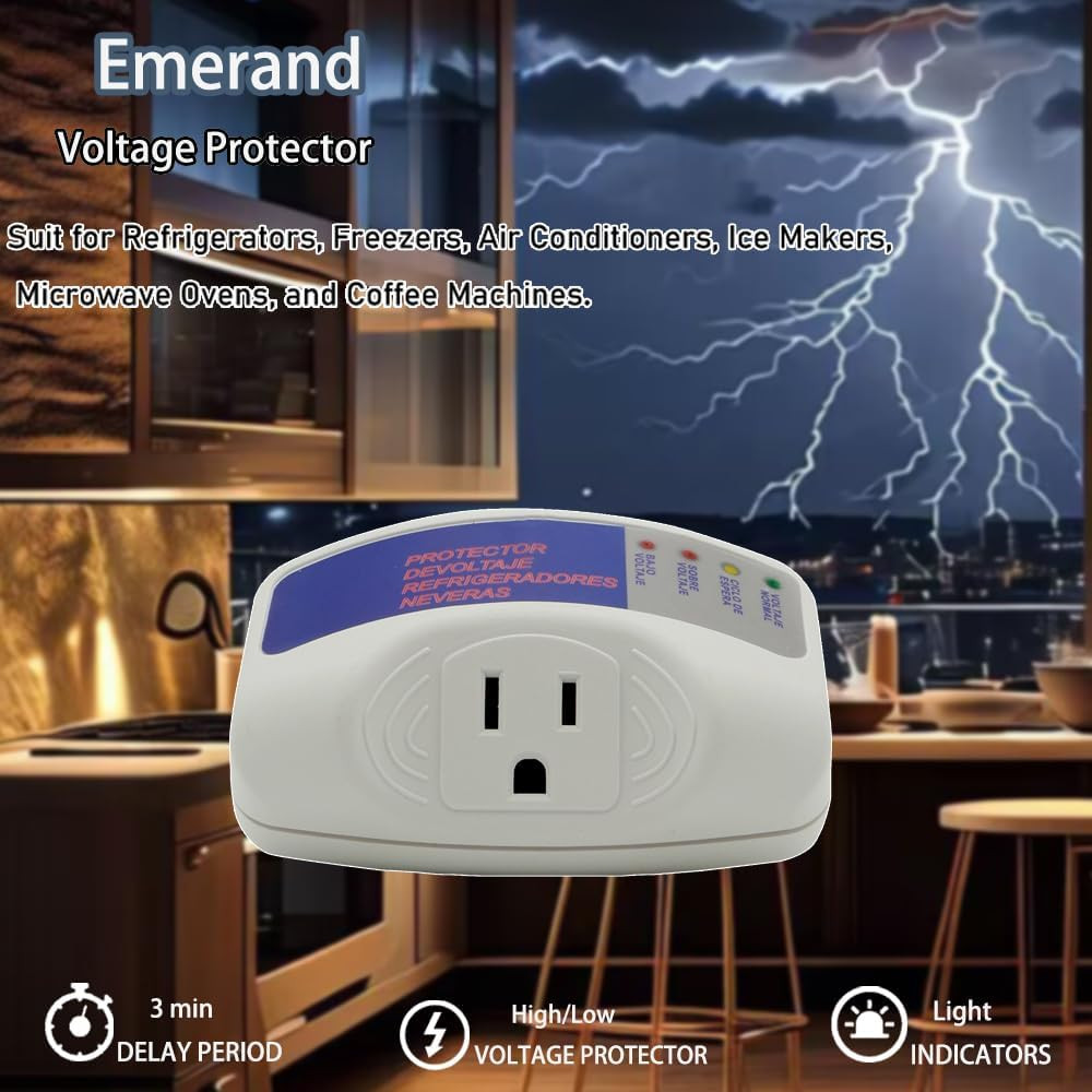 120V Voltage Protector Surge Home Refrigerator Power Outlets US 3Pcs