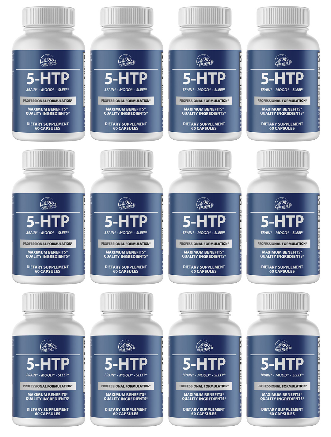 5-HTP Professional Formulation Dietary Supplement 12 Bottles 720 Capsules