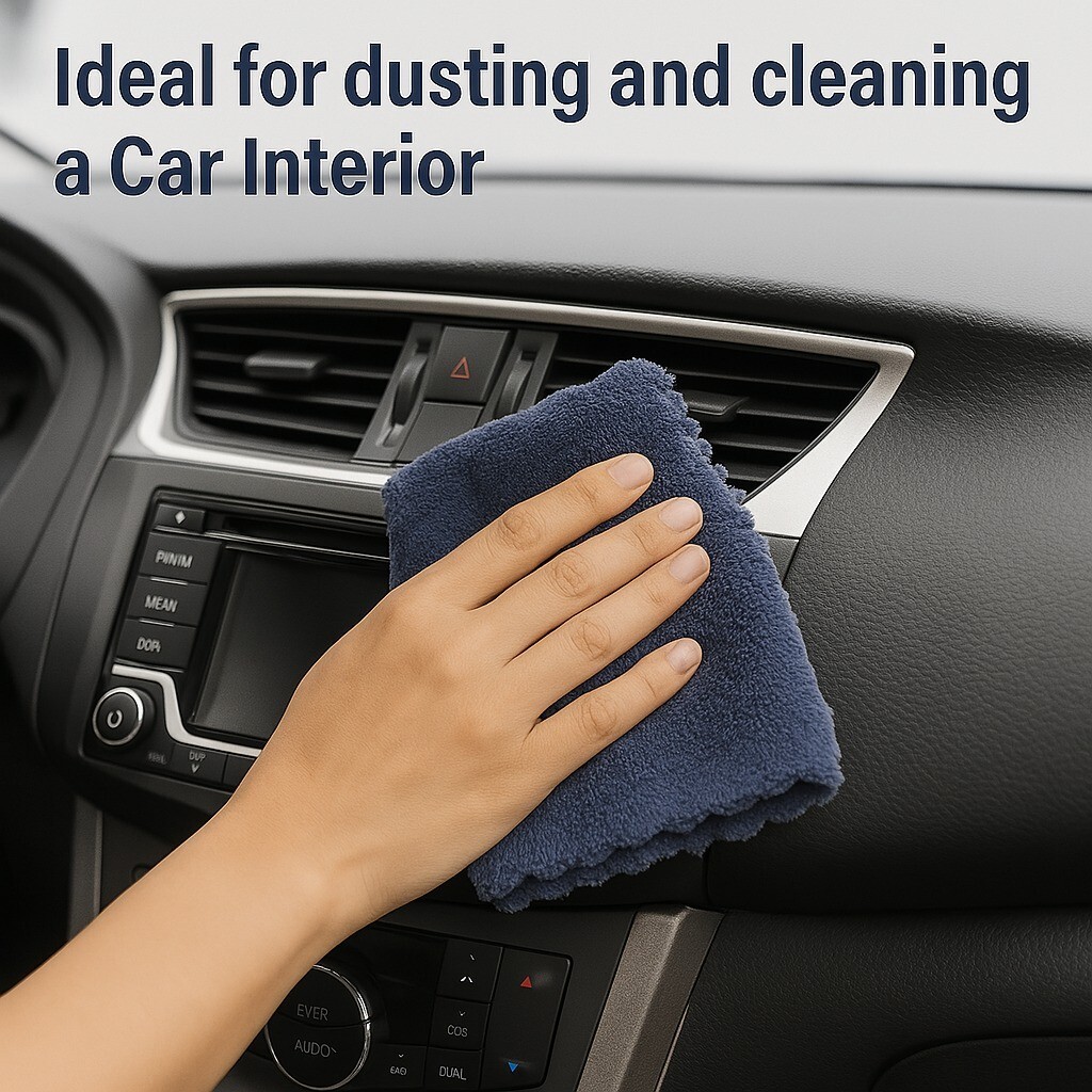 5-Pack Microfiber Cleaning Cloths (Solid Colors) – 11.5"x11.5" Soft, Absorbent