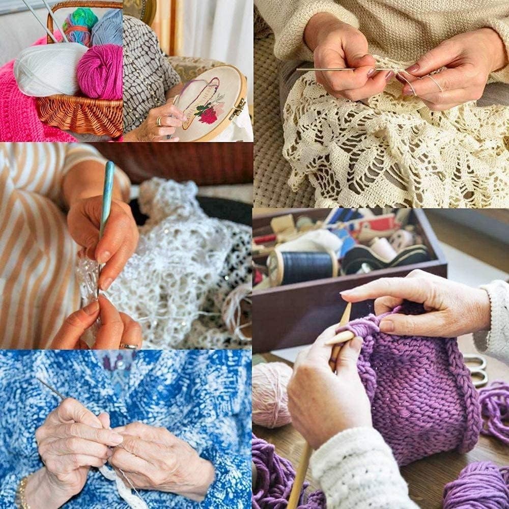 100-Piece Ergonomic Crochet Hook Set with Knitting Tools for All Skill Levels