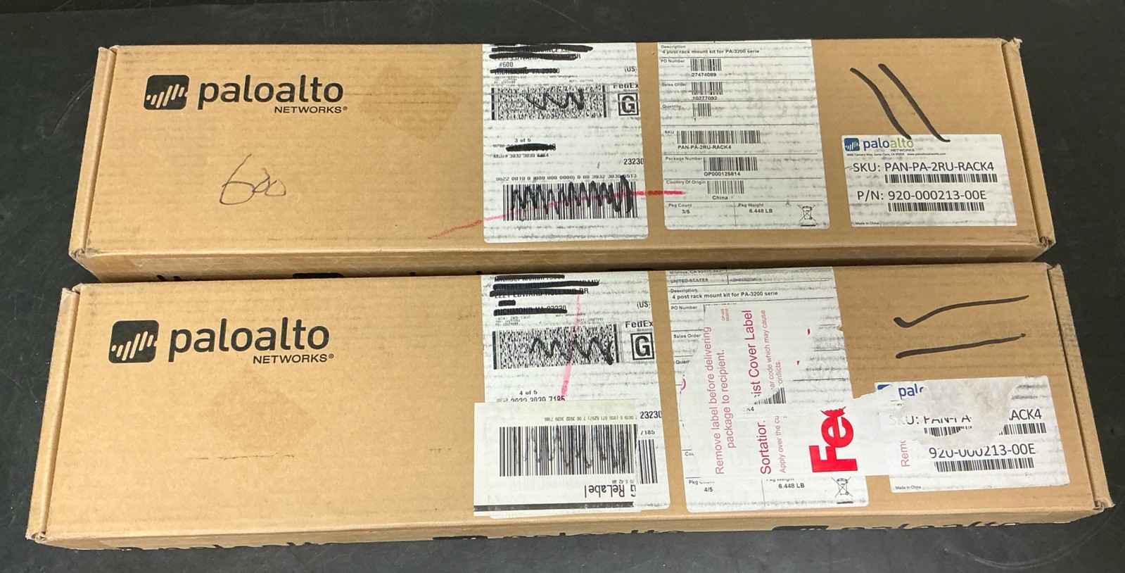 Lot of 2 Sealed Palpalto Networks 4 Post Rack Mount Kit for PA-3200 Series
