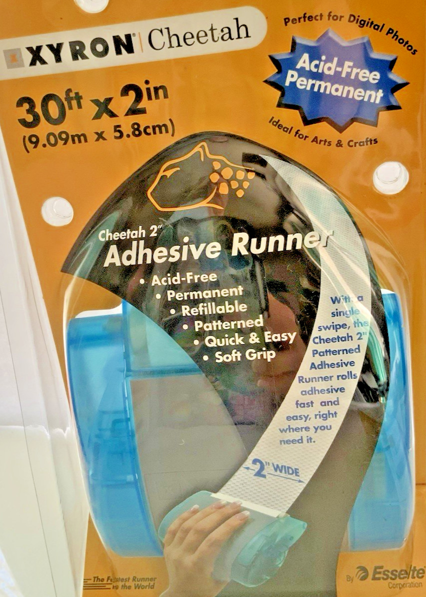 Xyron CHEETAH 30ft x2in Wide Adhesive Runner AND Refill Acid Free Permanent 2007