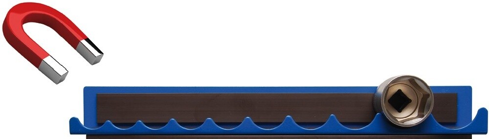 BGS Halteschiene für Steckschlüssel-Einsätze | magnetisch | für Antrieb 12,5 mm
