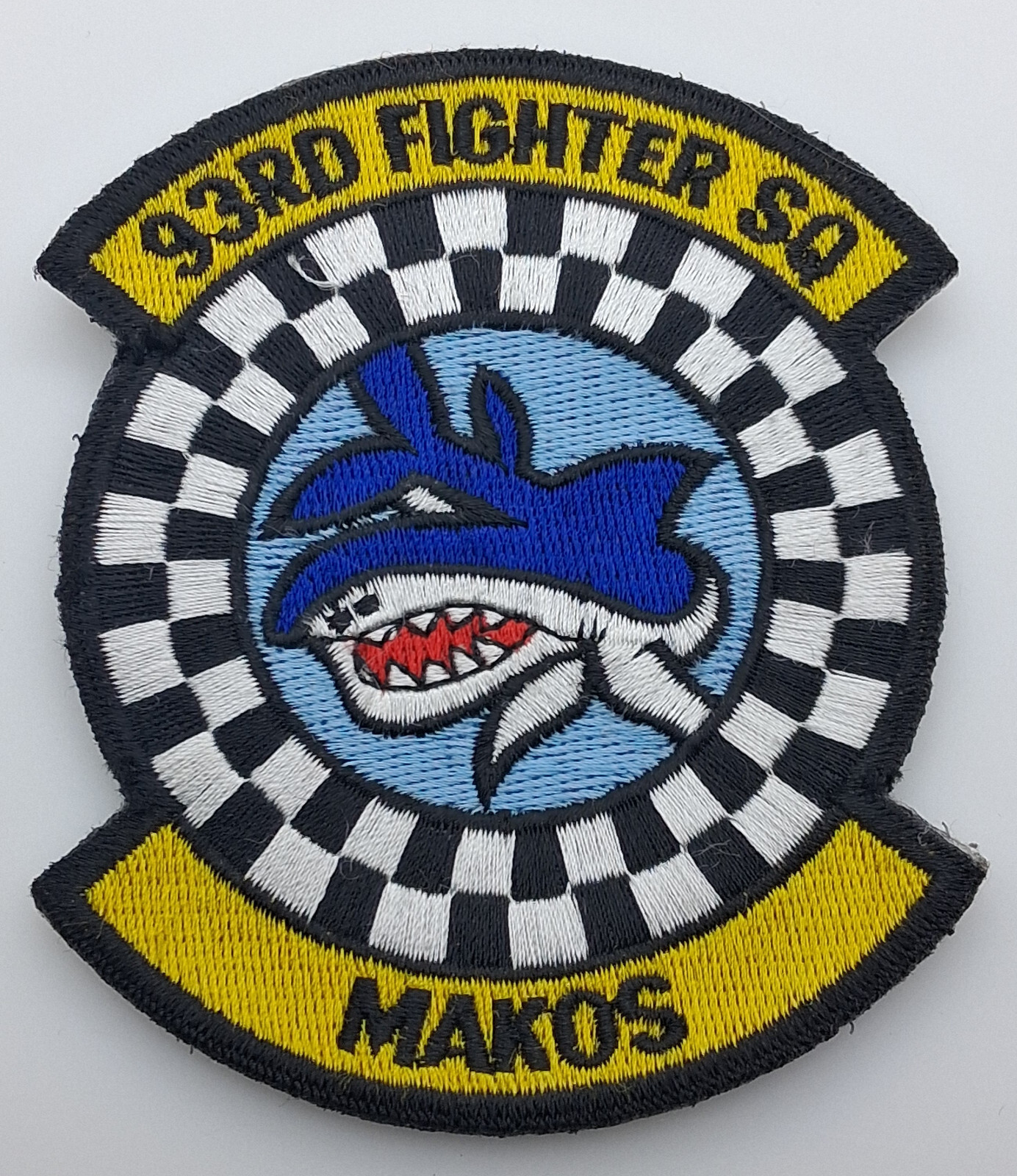 93rd Fighter Squadron Makos Hook & Loop Patch