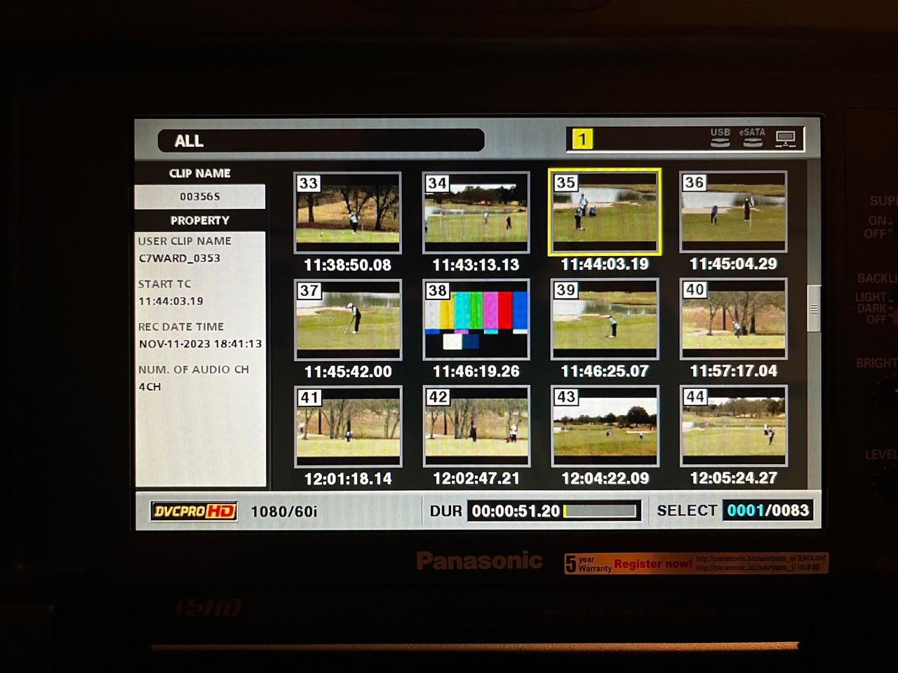 Panasonic AJ-HPM200 P2HD Portable Memory Card Recorder / Player - Good Condition