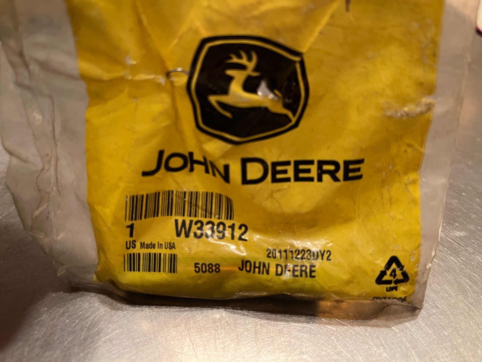 W33912  Genuine  OEM  John Deere  PIN