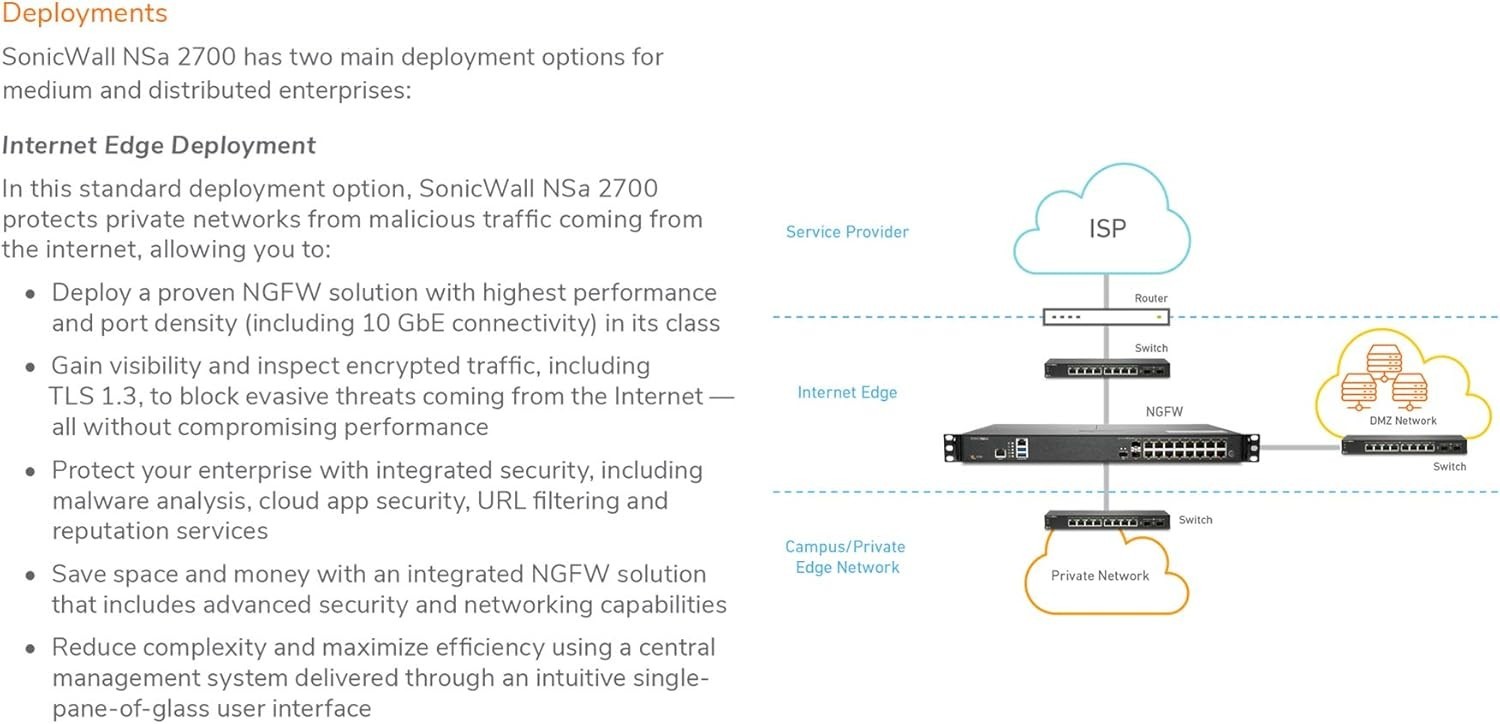 Sonicwall NSA 2700 High Availability (02-SSC-7367) - New
