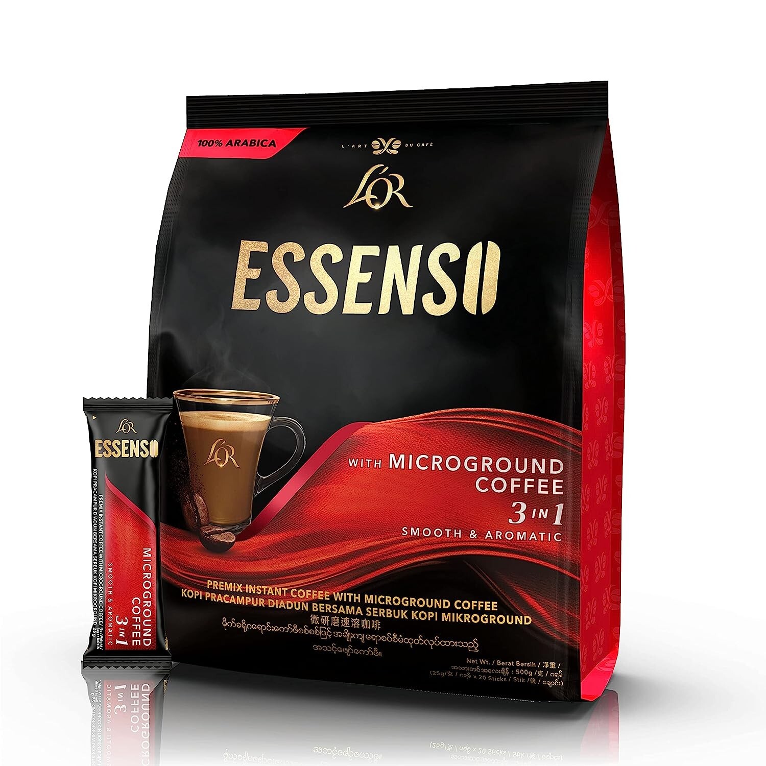 Super Essenso 3-In-1 Instant MicroGround Coffee Smooth & Aroma 20 Sticks x 25g
